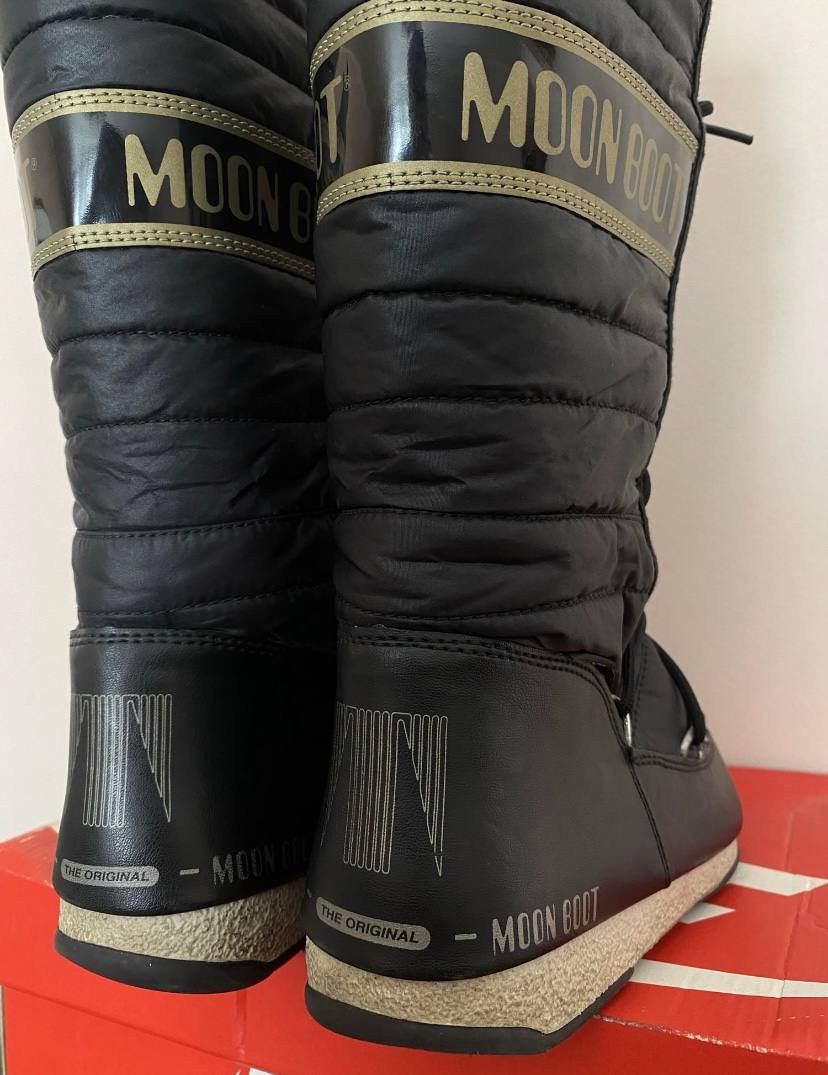 Moon Boot Moon Boot Original Snow Winter Warm Boots Black High Nylon Size US 8 / IT 38 - 6 Thumbnail