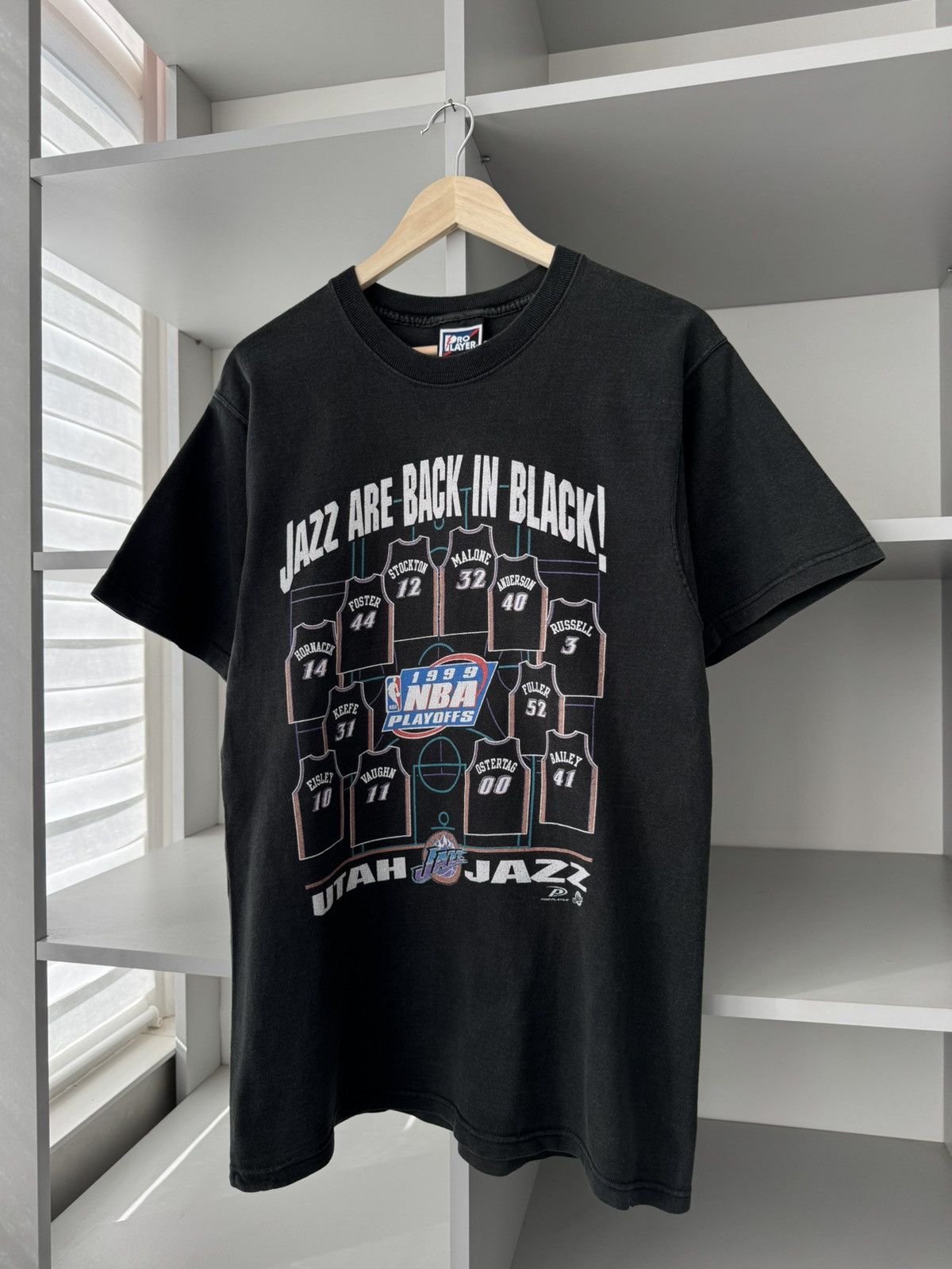 NBA × Pro Player × Vintage Pro Player Utah Jazz 1999 NBA Playoffs Vintage Tee Size US M / EU 48-50 / 2 - 2 Thumbnail