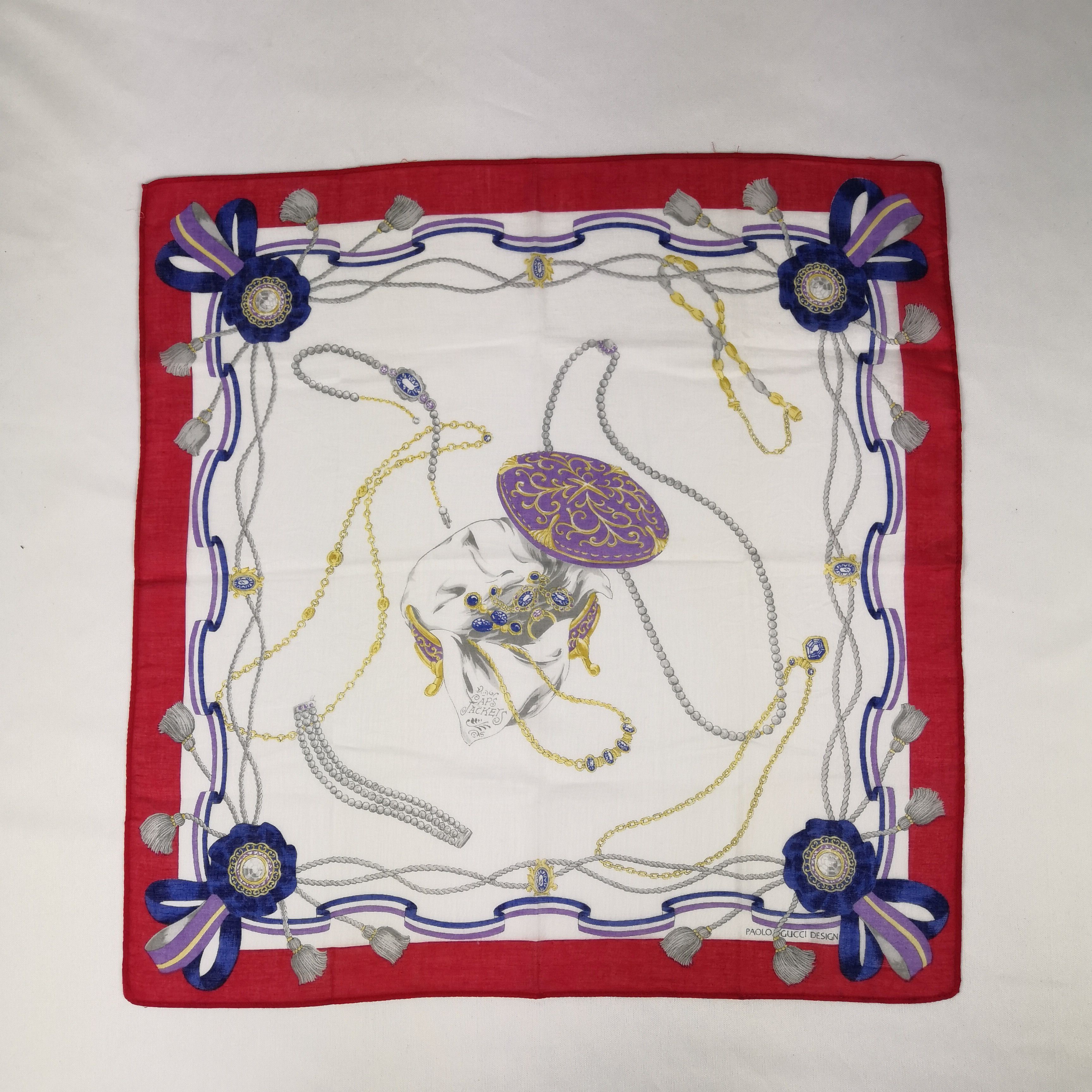 Paolo Gucci Vintage Paolo Gucci Handkerchief Neckerchief Bandana Size ONE SIZE - 1 Thumbnail