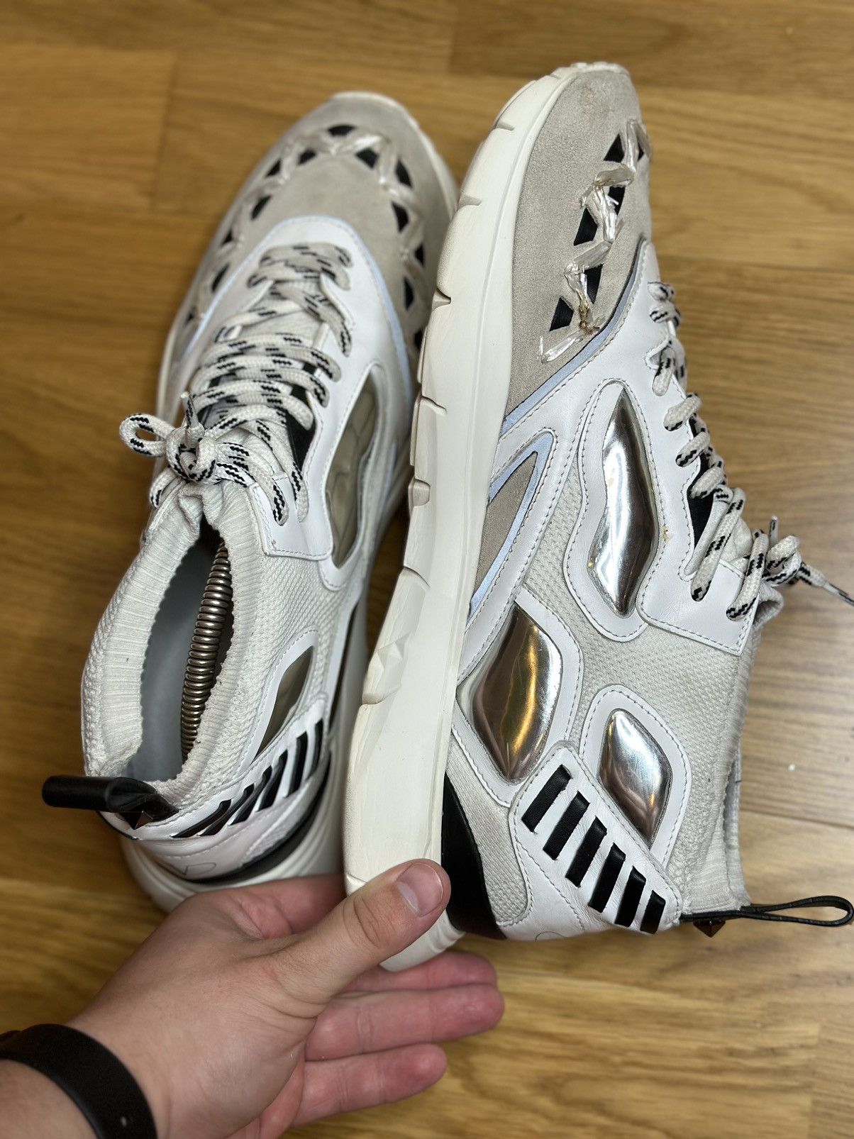 Valentino Vintage Valentino Garavani Reflex Sneakers Hi Top size 45 Size US 12 / EU 45 - 7 Thumbnail