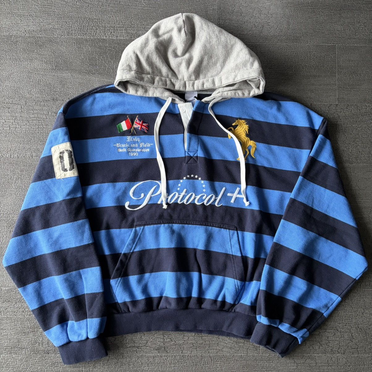 PROTOCOL INDEX UPSIDE DOWN ZIP HOODIE - BLACK Protocol Index