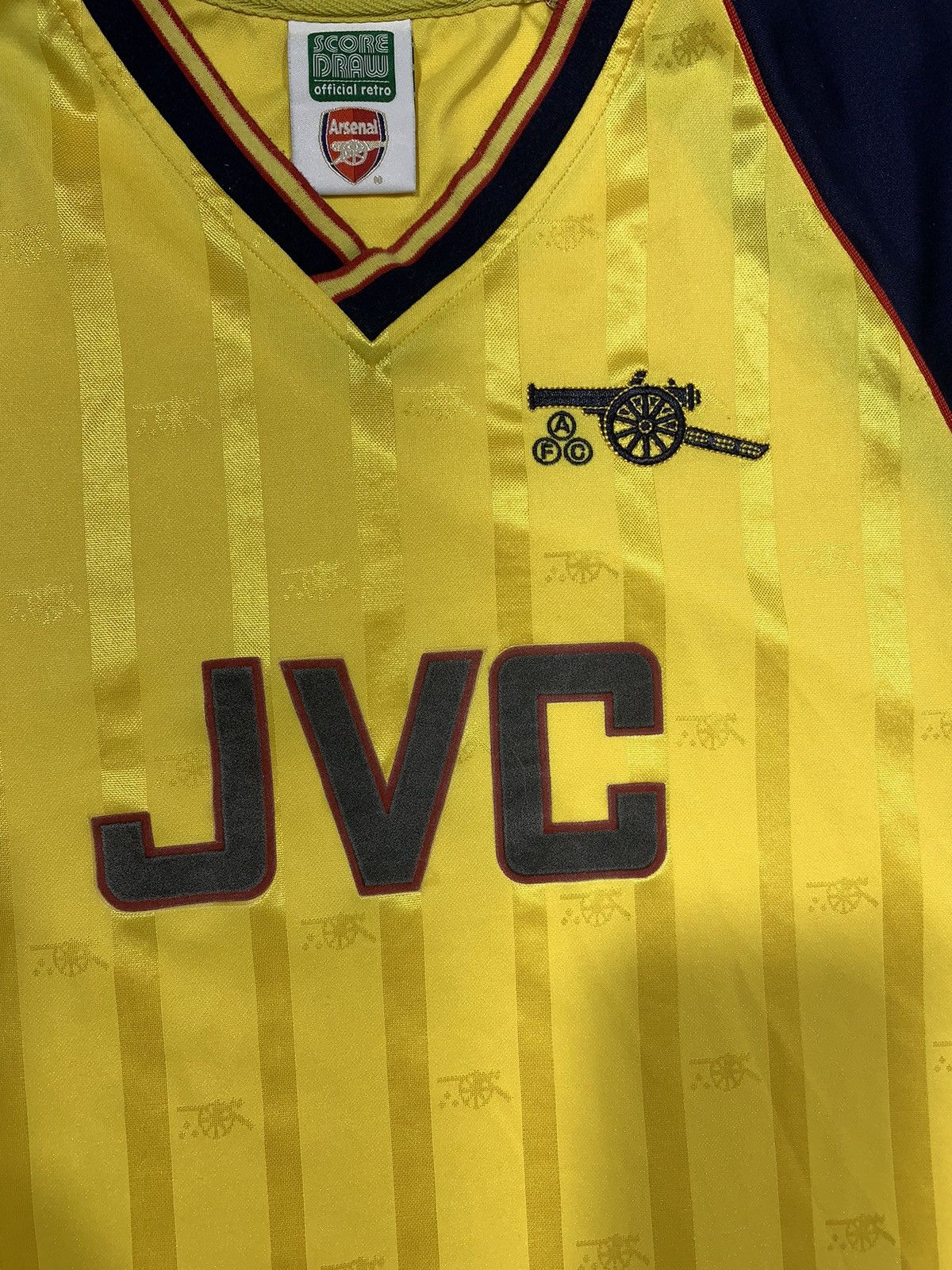 Vintage ARSENAL 90s AWAY FOOTBALL SHIRT SOCCER JERSEY RETRO REPLICA Size US L / EU 52-54 / 3 - 3 Thumbnail