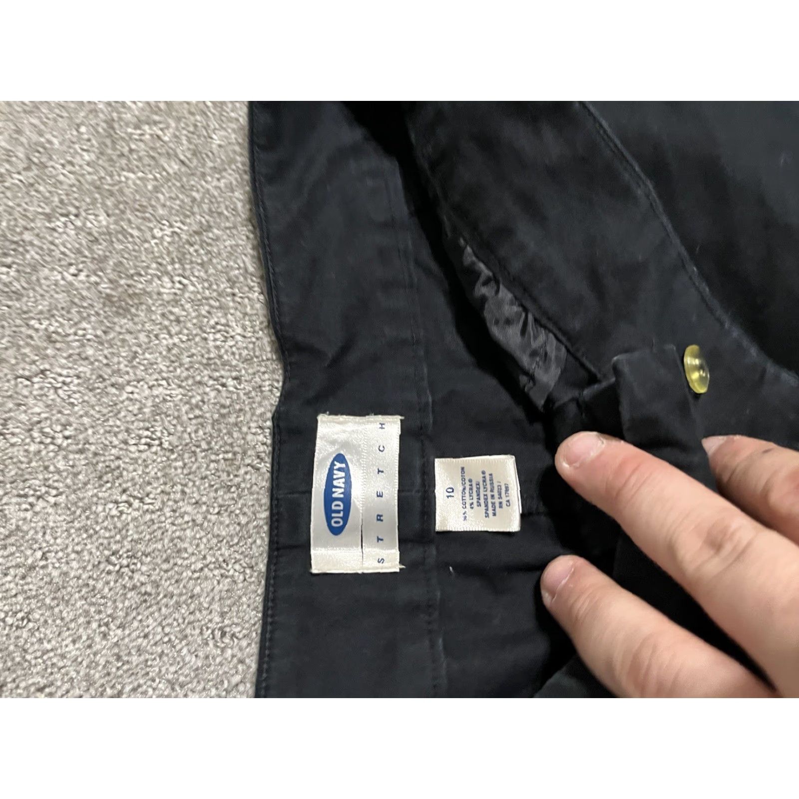 Old Navy Vintage Old Navy Women's Cotton Blend Chino Pants Black Size 10 Straight Leg Casual Size 32" / US 10 / IT 46 - 5 Thumbnail