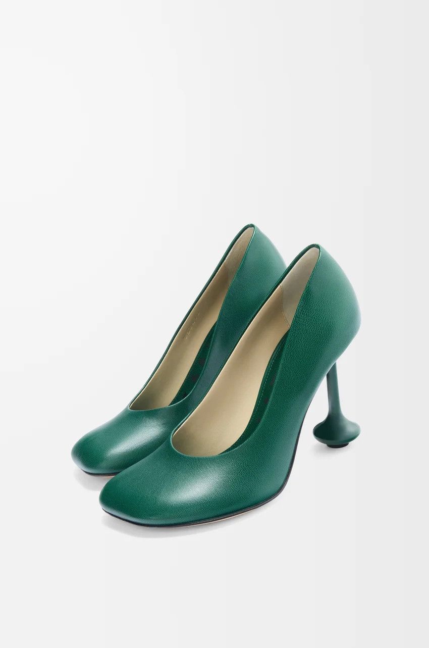Loewe o1loc1c0525 Toy Pump In Goatskin in Forest Green Size US 4 / IT 34 - 2 Thumbnail