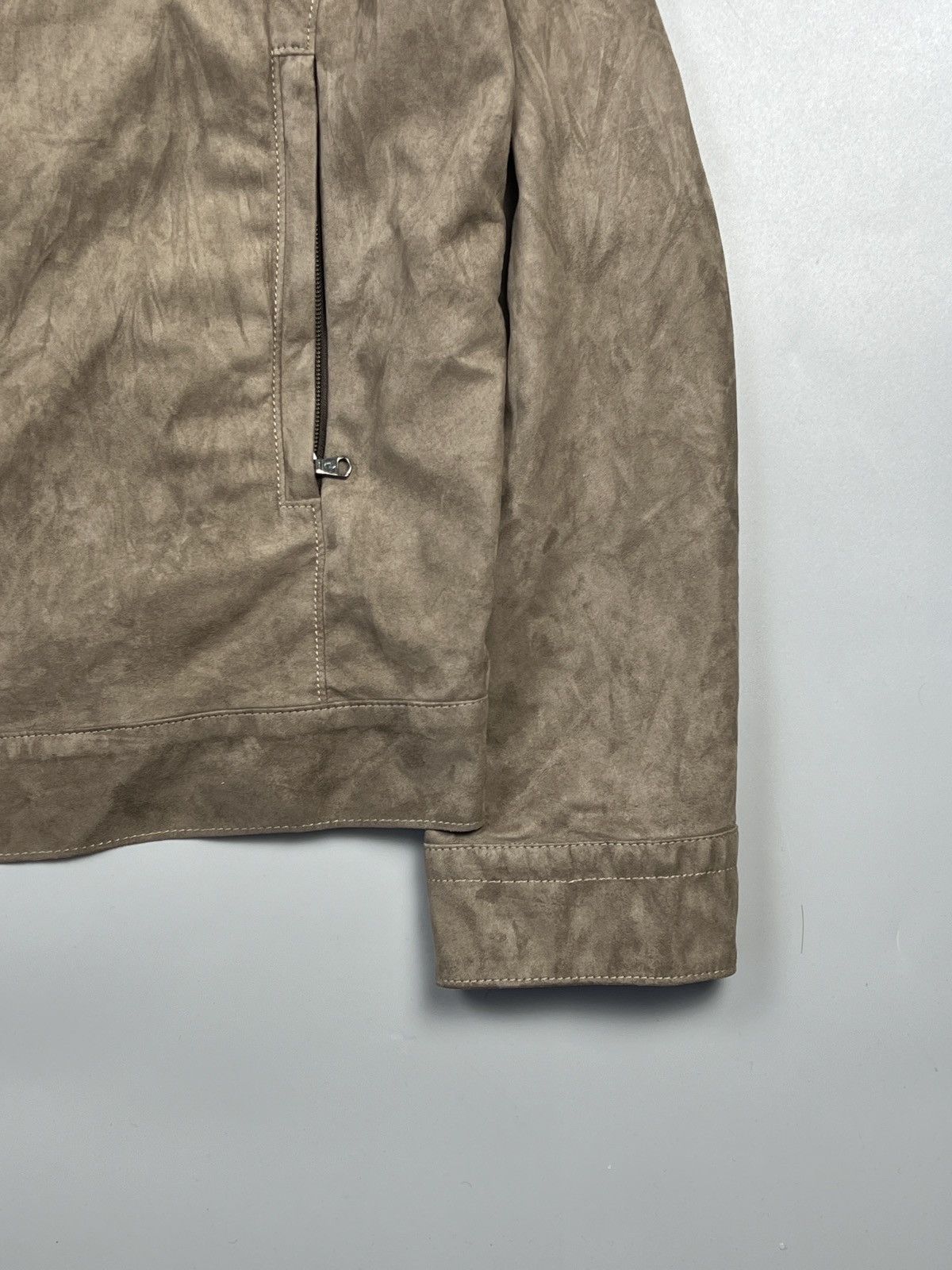 Designer Eduard Dressler Faux Suede Leather Jacket (Y0650) Size US XL / EU 56 / 4 - 3 Thumbnail