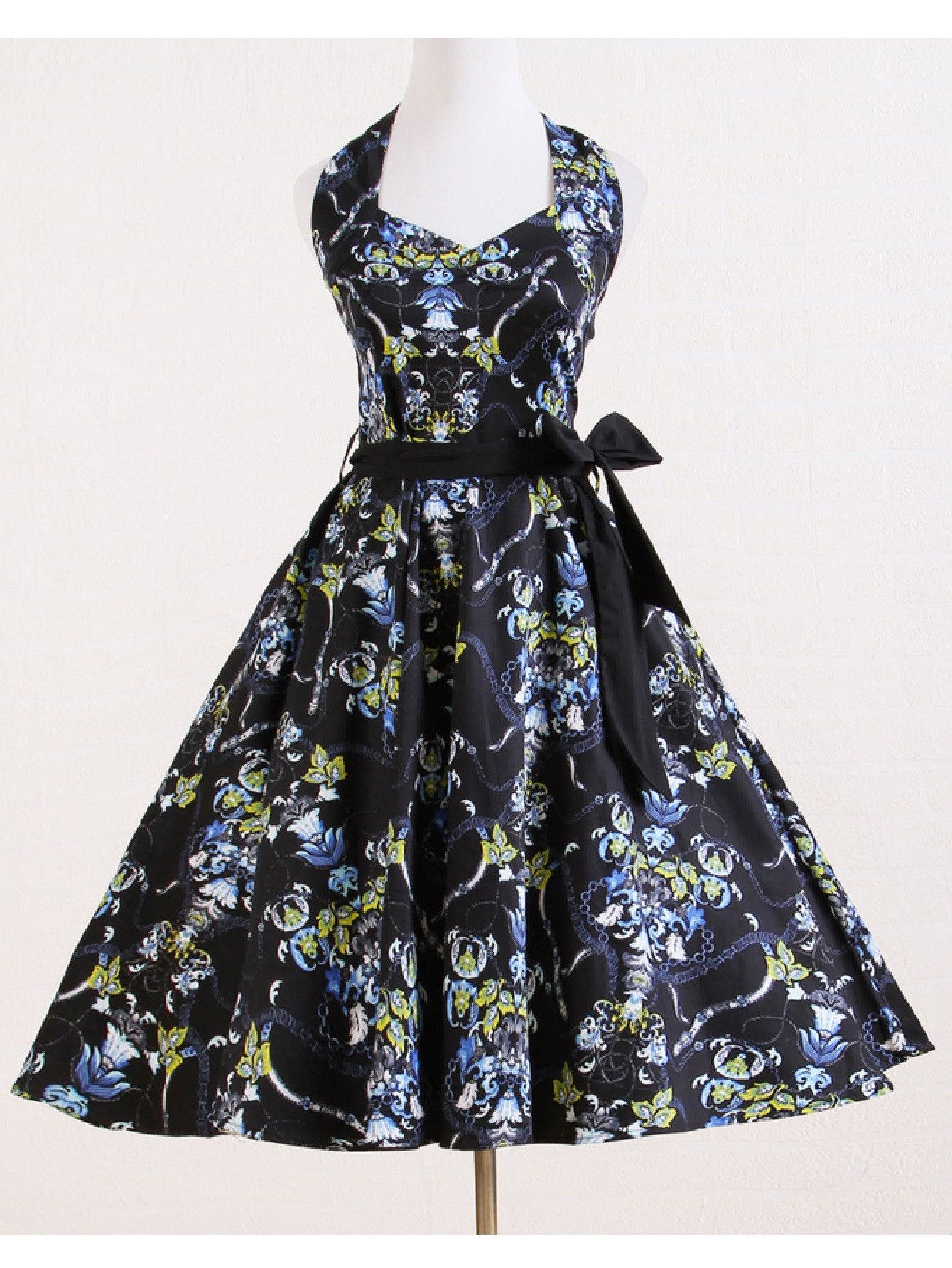Other Floral Print Vintage Style Backless Dress Size XL / US 12-14 / IT 48-50 - 1 Thumbnail