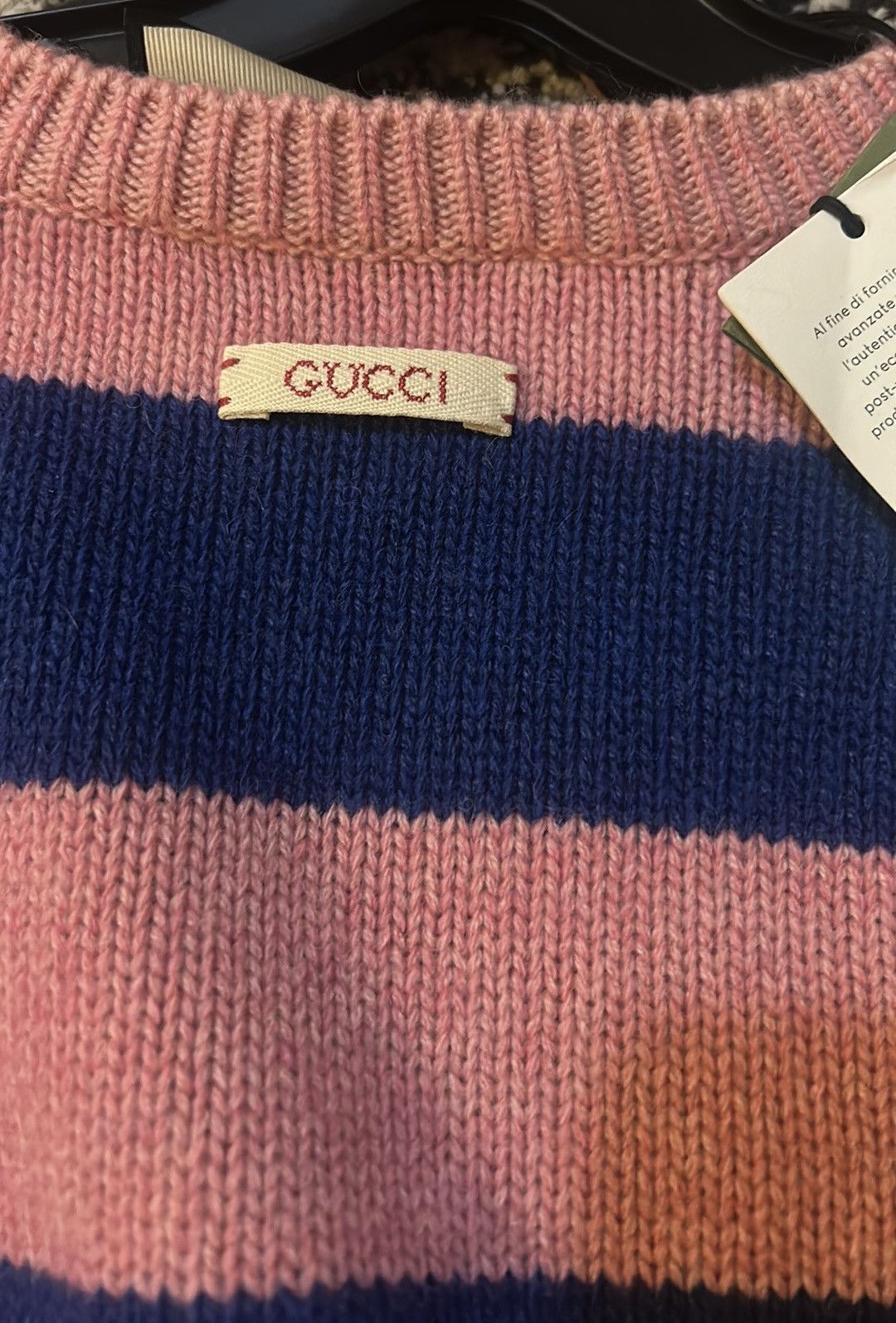 Gucci Gucci Striped Cashmere and Wool Crewneck Sweater size XL Size US XL / EU 56 / 4 - 12 Thumbnail