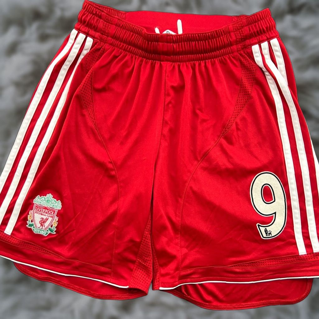 Adidas Adidas Liverpool Football Shorts Mens S Red Polyester Drawstring Quick Dry Soccer 2006 2007 2008 Twosided (if applicable) Size US 29 - 1 Thumbnail