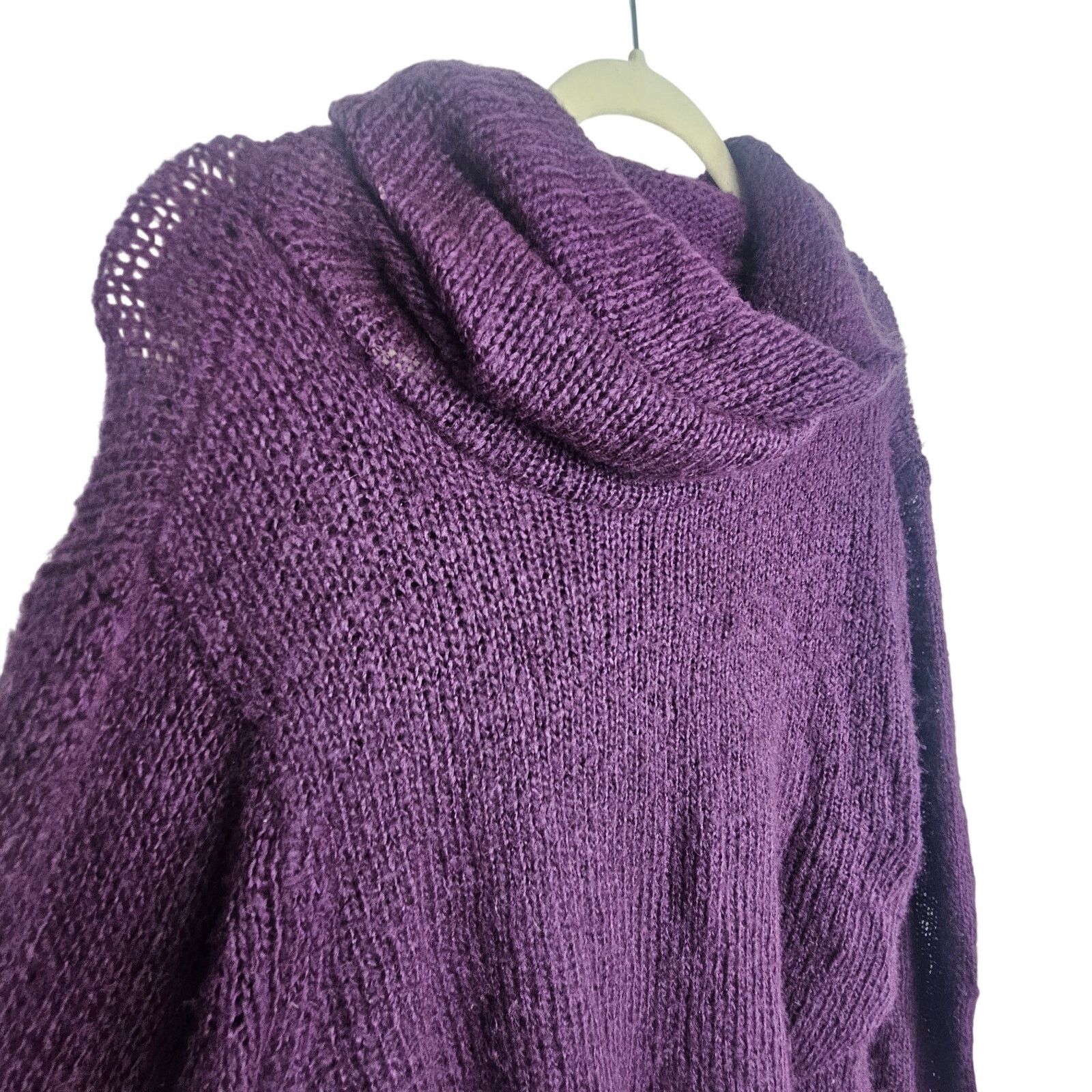 SHIPS Wooden Ships Womens Mohair Wool Cowl Neck Open Knit Sweater Size M / US 6-8 / IT 42-44 - 5 Thumbnail
