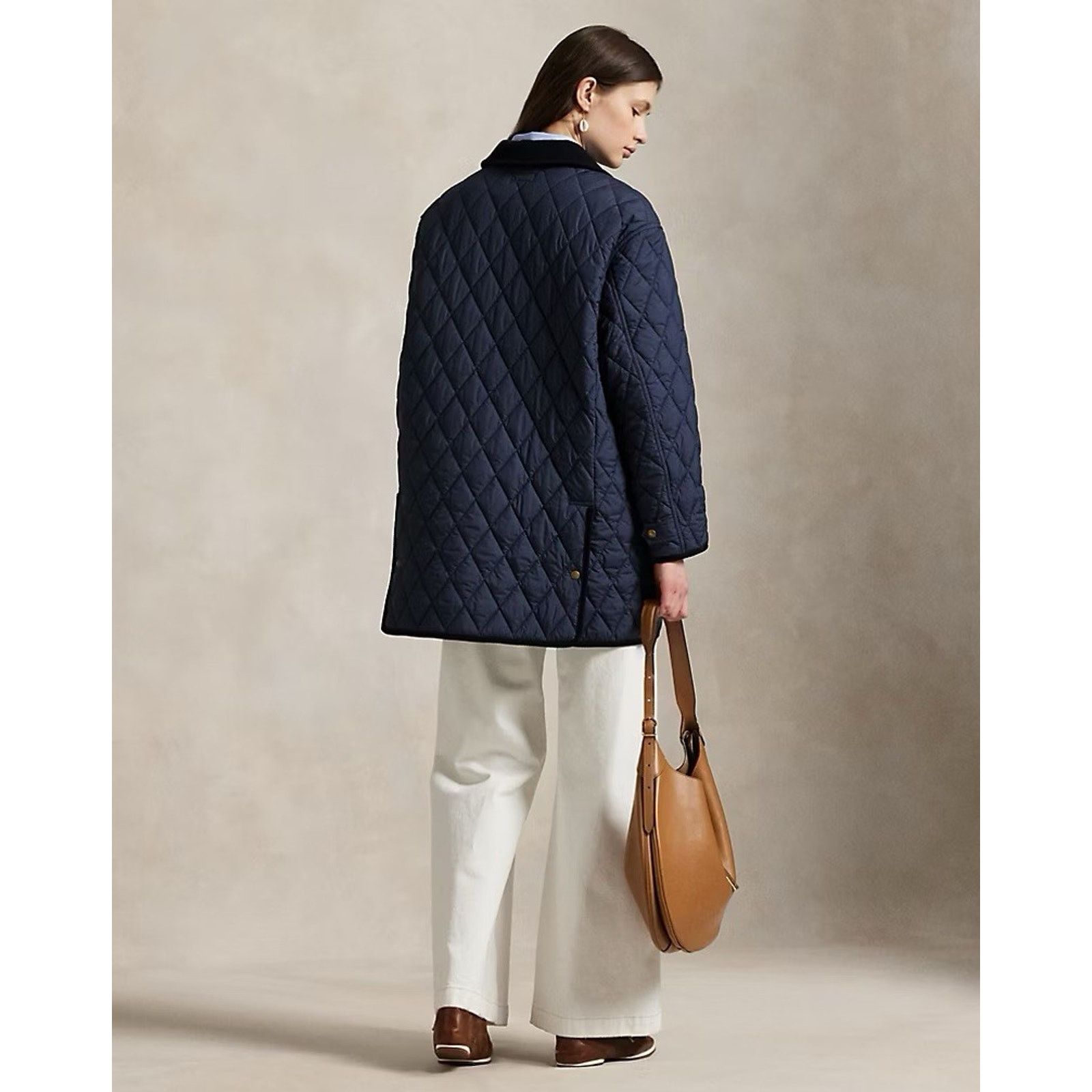 Lauren Ralph Lauren NWT Ralph Lauren Polo Women's Quilted Barn Jacket Navy large Size L / US 10 / IT 46 - 8 Thumbnail