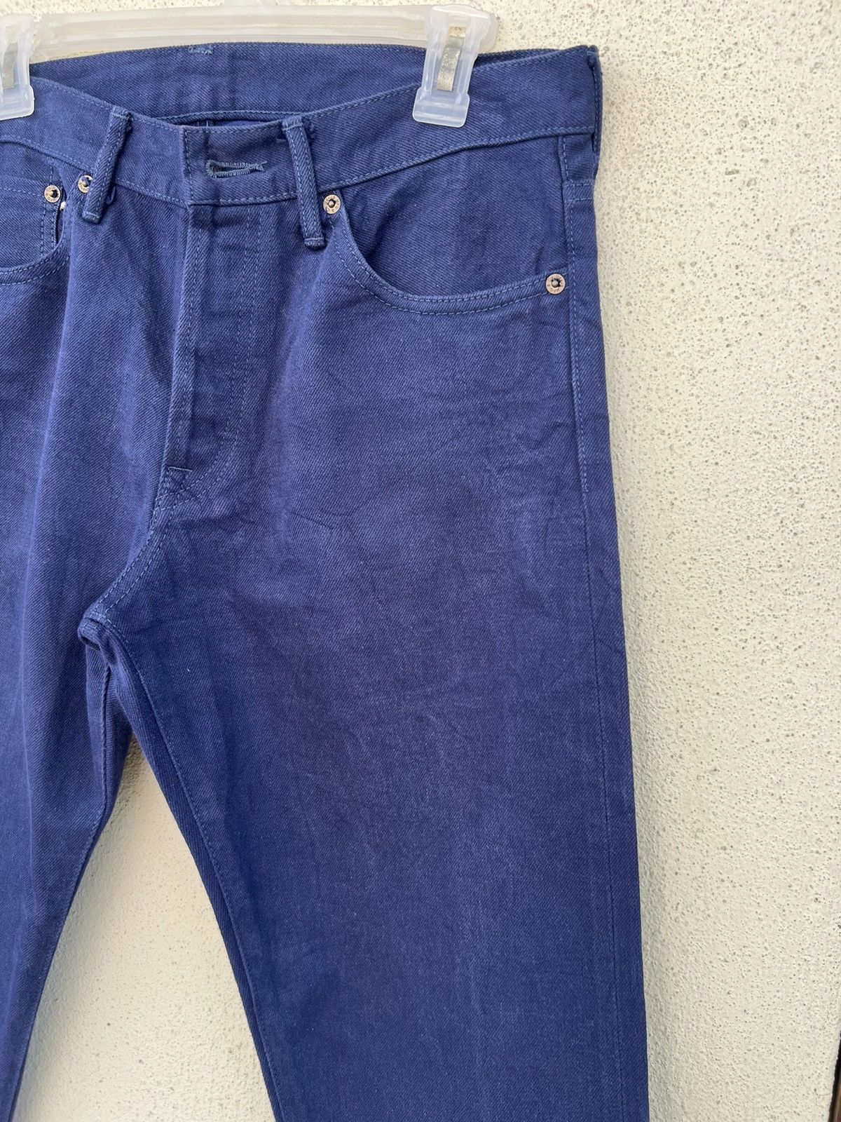 Japan Blue Japan Blue JB0625 Leather Patch Indigo Denim Slim Jeans Size US 31 - 9 Thumbnail