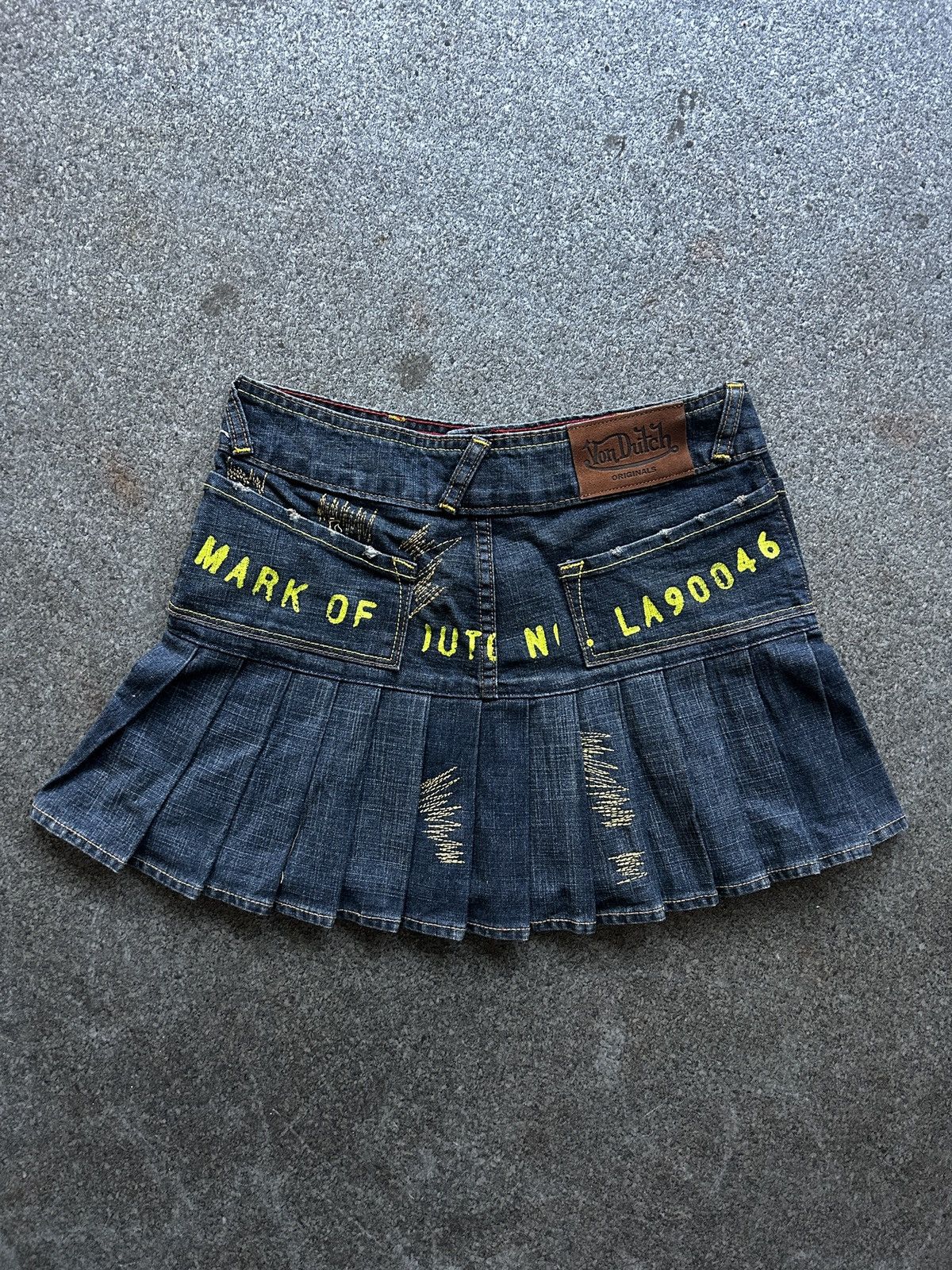 Vintage × Von Dutch Vintage Von Dutch Pleated Mini Skirt Size 26" / US 2 / IT 38 - 4 Thumbnail