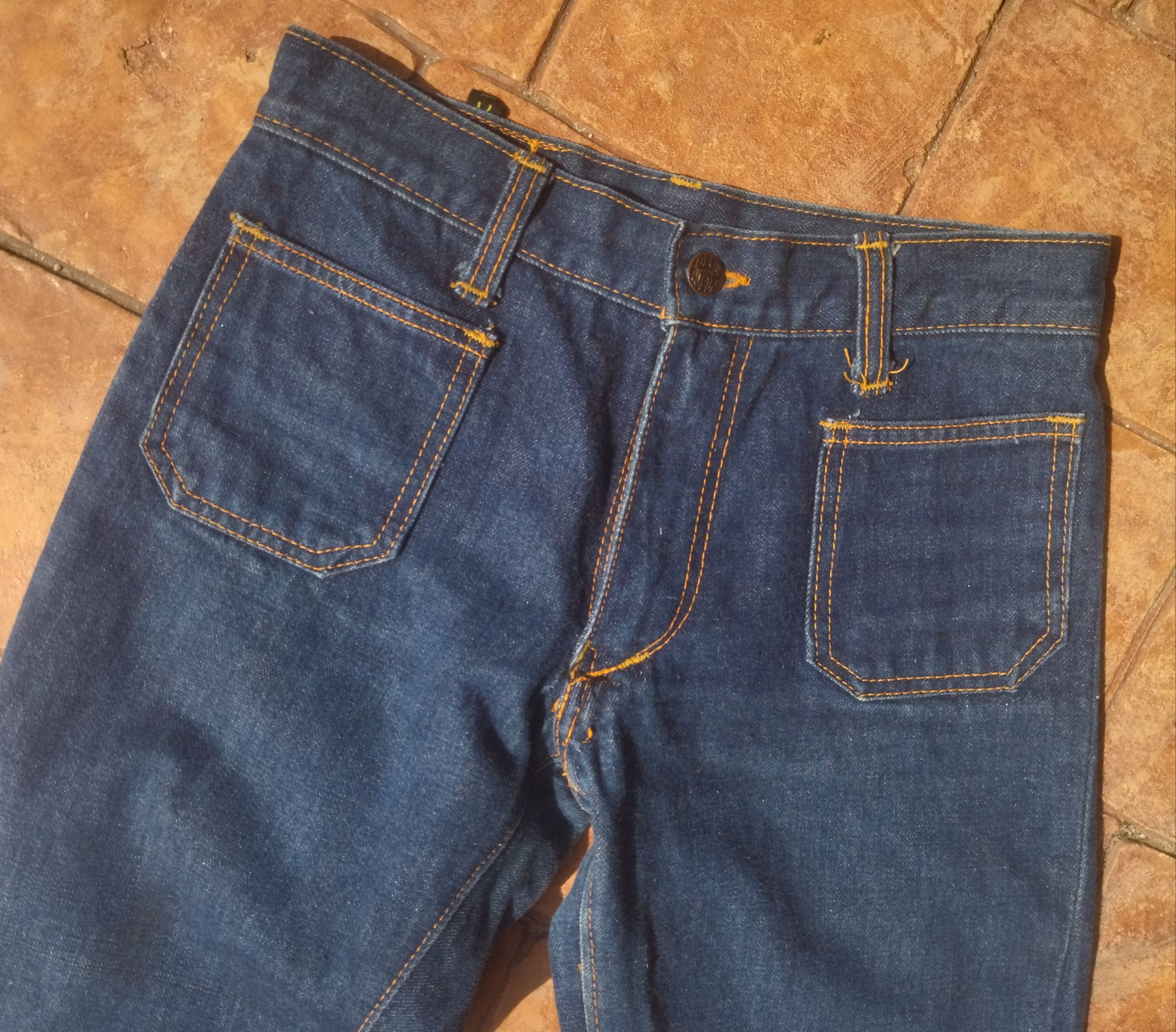 Vintage Vintage 70s Bootcut Jeans Blue Way Half Selvedge Size 28" / US 6 / IT 42 - 4 Thumbnail