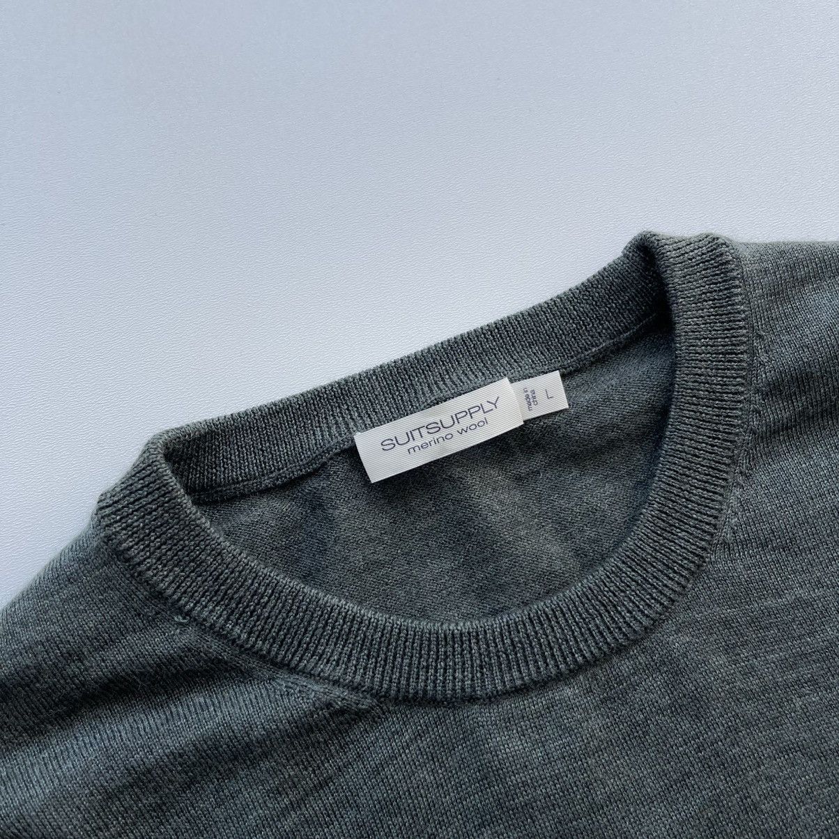 Suitsupply SuitSupply Merino Wool Crew Neck Jumper Sweater Green Size US L / EU 52-54 / 3 - 6 Thumbnail