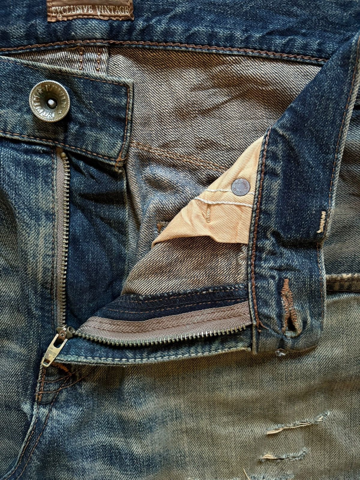 Edwin × Japanese Brand Exclusive Vintage Edwin Japan Rusty Mud Wash Loose Jeans Size US 33 - 9 Thumbnail