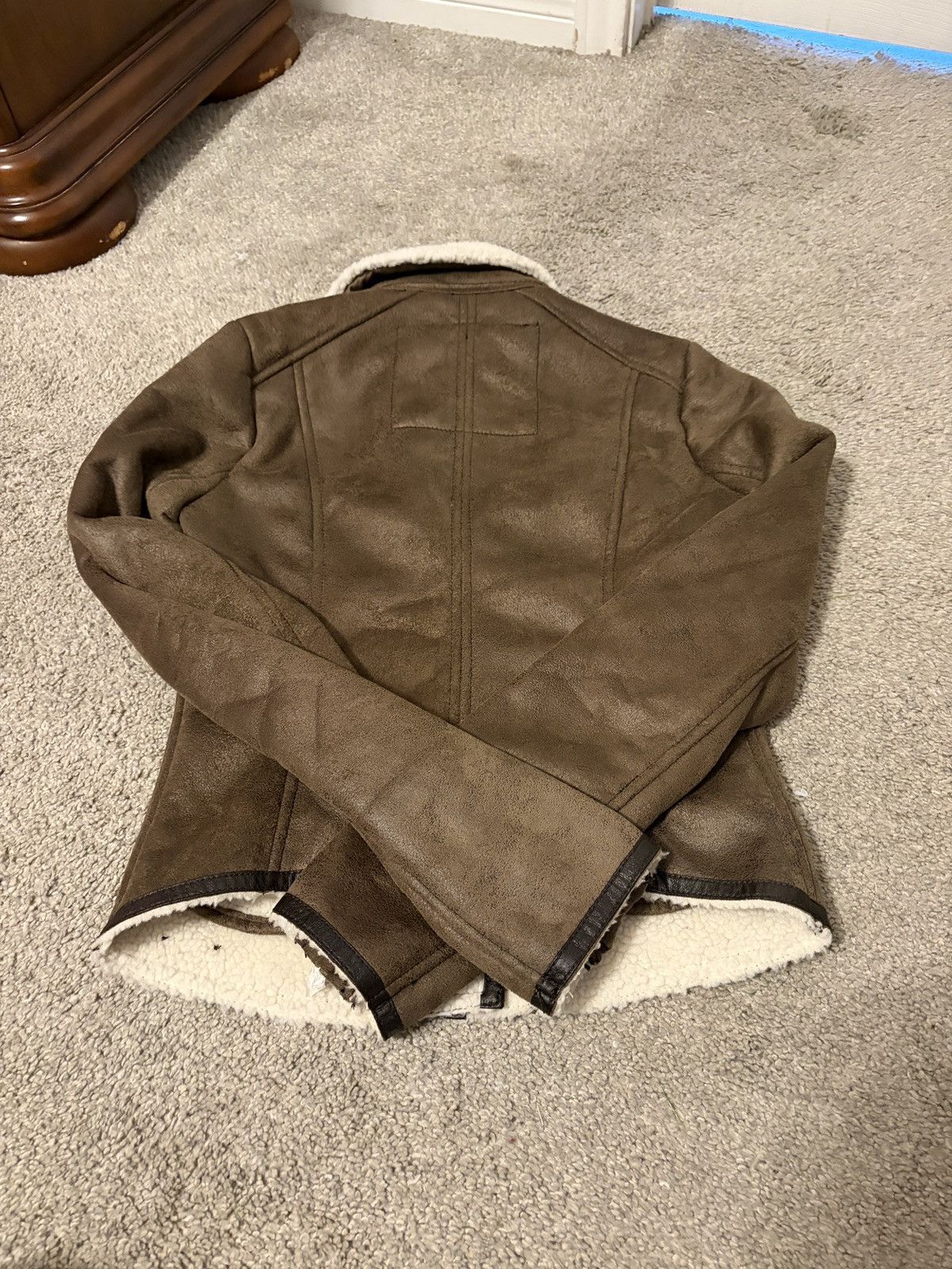 Abercrombie & Fitch Abercrombie Fitch Vegan Suede Leather Jacket Size Small Size S / US 4 / IT 40 - 8 Thumbnail