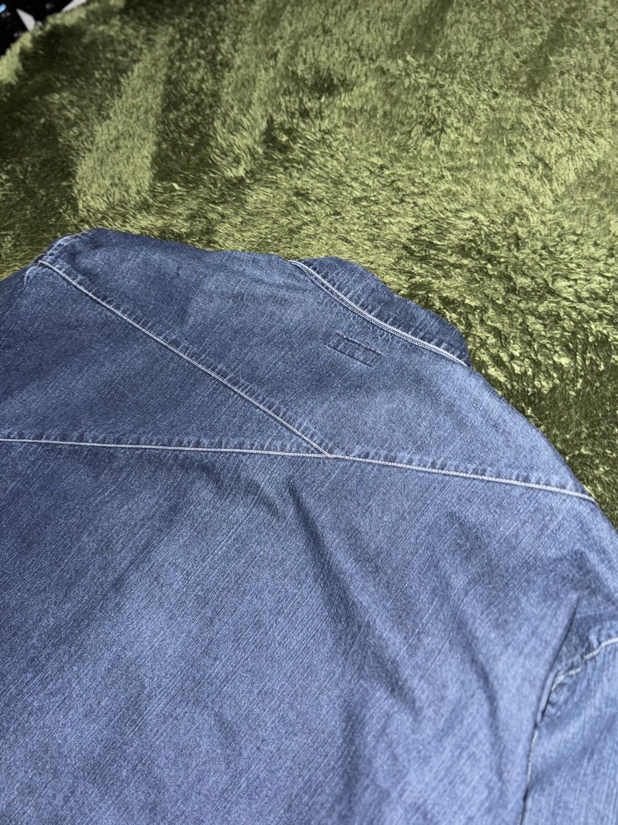 Sean John [5XL] Sean John Panel Cut Denim Shirt Size US XXL / EU 58 / 5 - 7 Thumbnail
