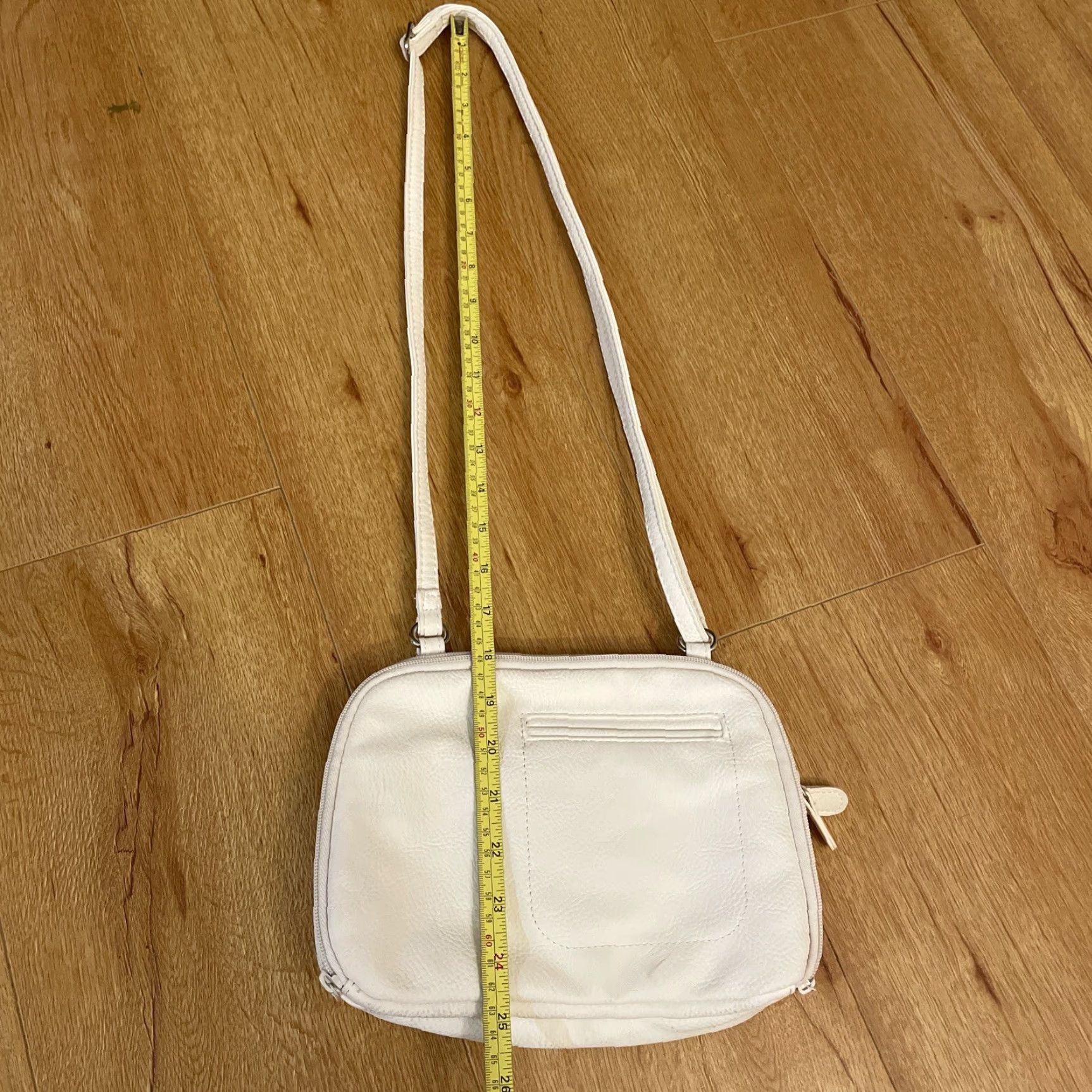 Vintage VINTAGE MultiSac Haven White Vegan Leather Crossbody Handbag Pockets Boho Women Medium Crossbody Bags Mens? Size ONE SIZE - 7 Thumbnail