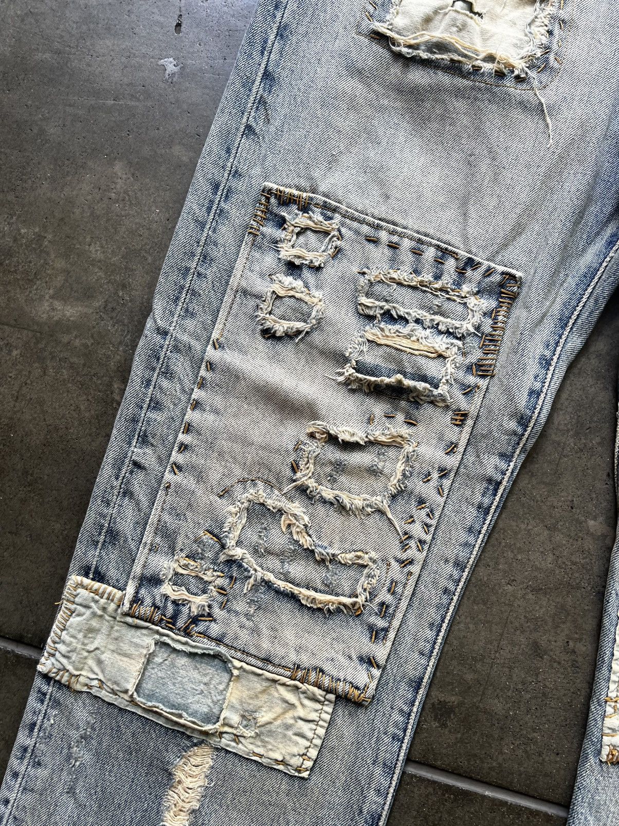 Levi's 2010 Levi’s 501 “Loved To Death” Denim Jeans Homer Campbell Size US 34 / EU 50 - 4 Thumbnail