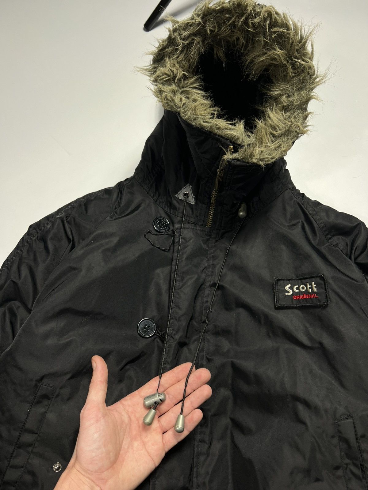 Schott Fur Hood Attached Scott N-2B Cropped Fligh Bomber Jacket Size US S / EU 44-46 / 1 - 9 Thumbnail