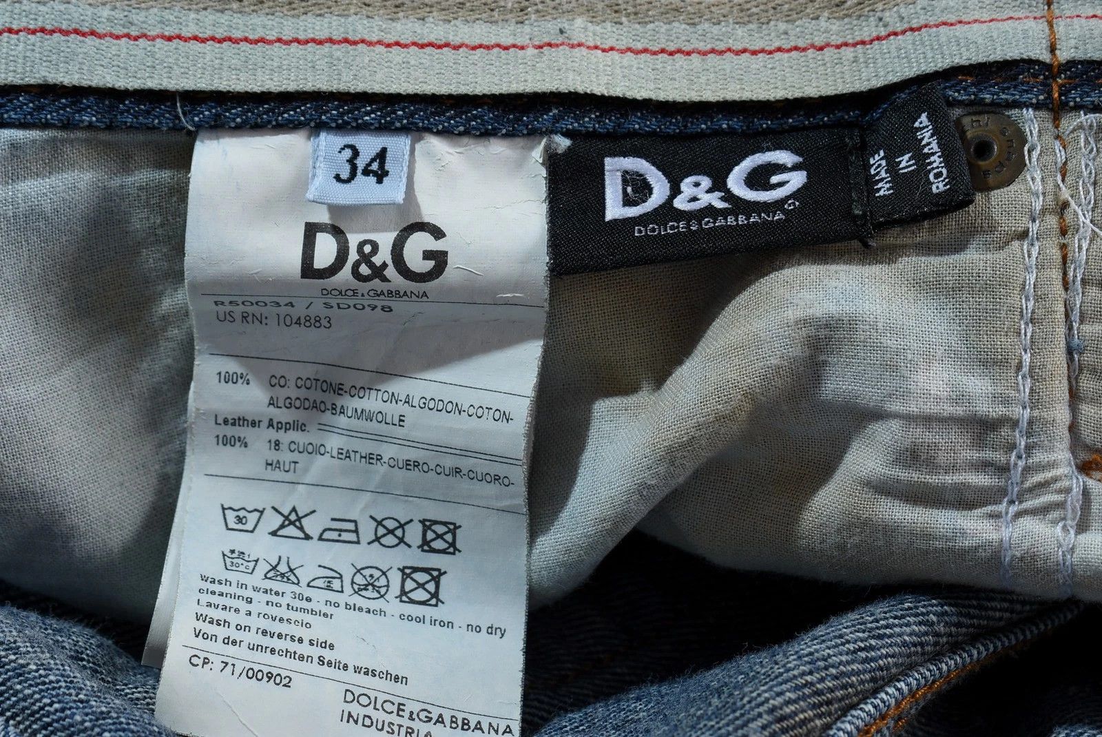 Dolce & Gabbana D&G Dolce & Gabbana Power Low Rise Straight Leg Denim Jeans Size US 34 / EU 50 - 4 Thumbnail