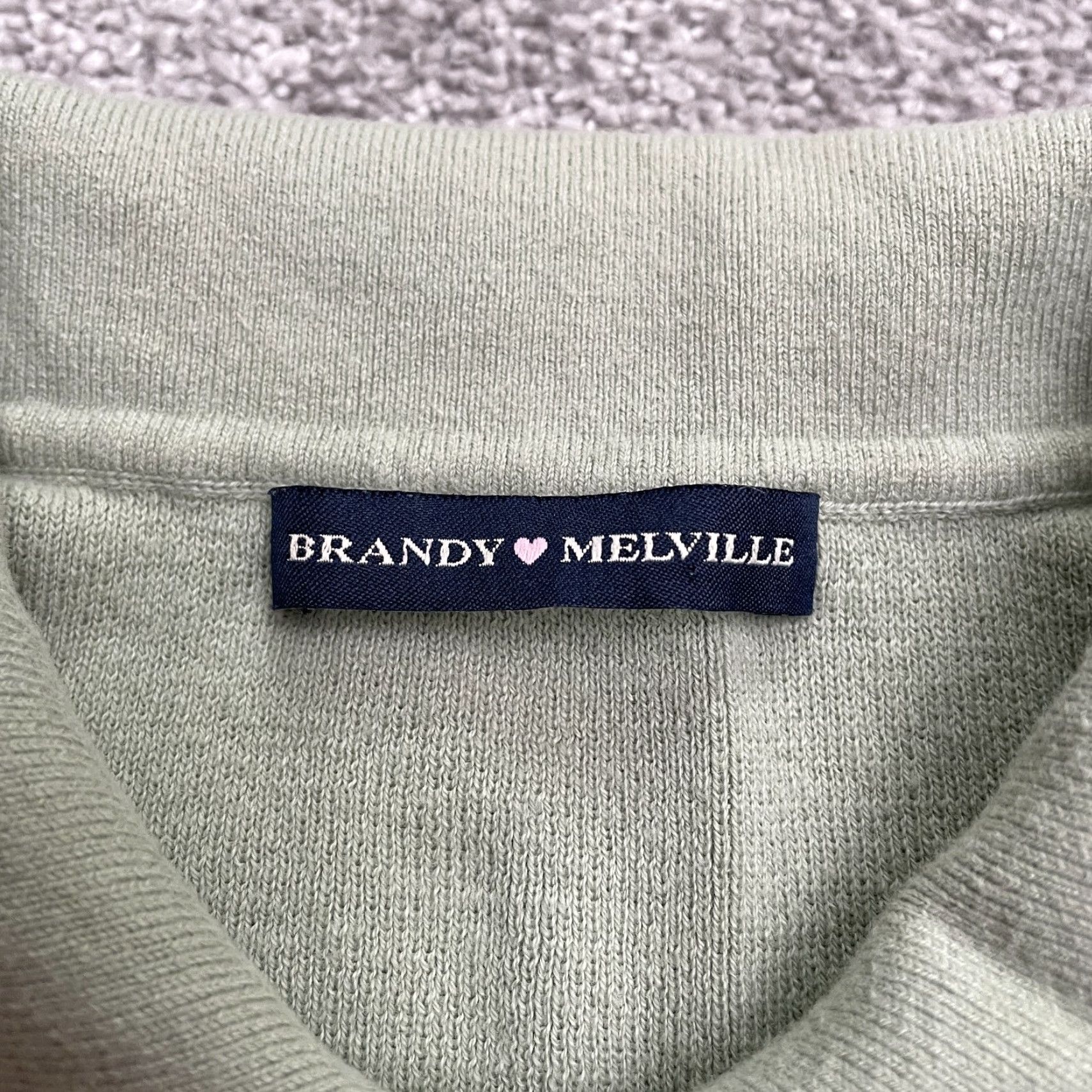 Brandy Melville Brandy Melville Polo Shirt Juniors One Size Green Short Sleeve Cotton Shirt Size ONE SIZE - 4 Thumbnail