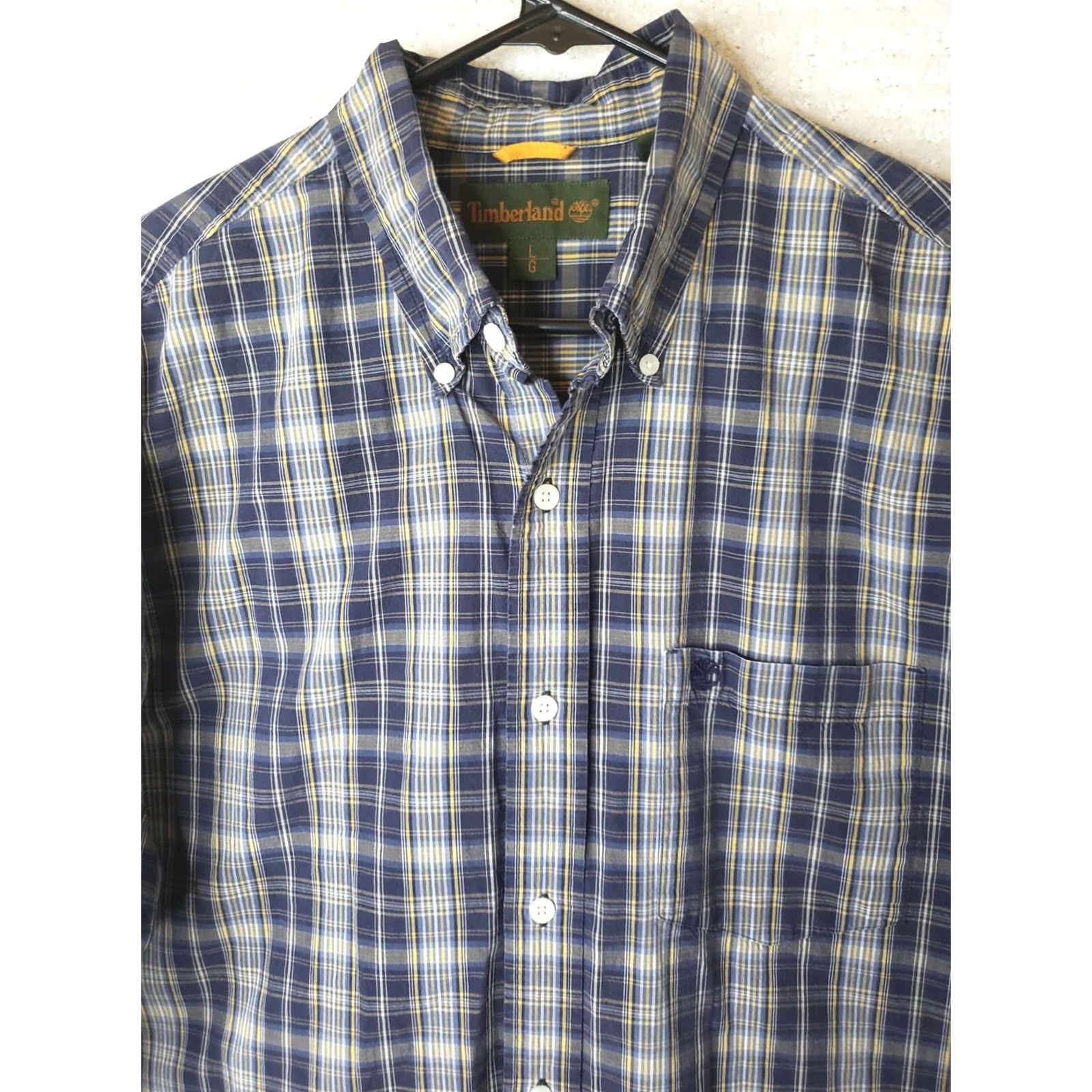 Timberland Timberland Shirt Mens Large Plaid Blue Button-Front Long-Sleeve Size US L / EU 52-54 / 3 - 3 Thumbnail