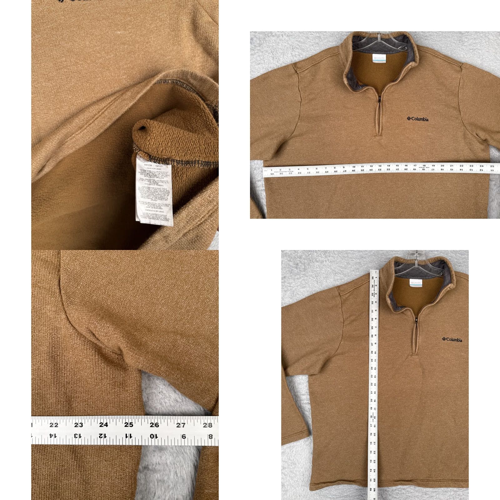 Vintage Columbia Sweater Mens XL Brown 1/4 Zip Pullover Hike Winter Outdoor Casual Mock Neck Long Sleeve Knit Logo Size US XL / EU 56 / 4 - 8 Thumbnail