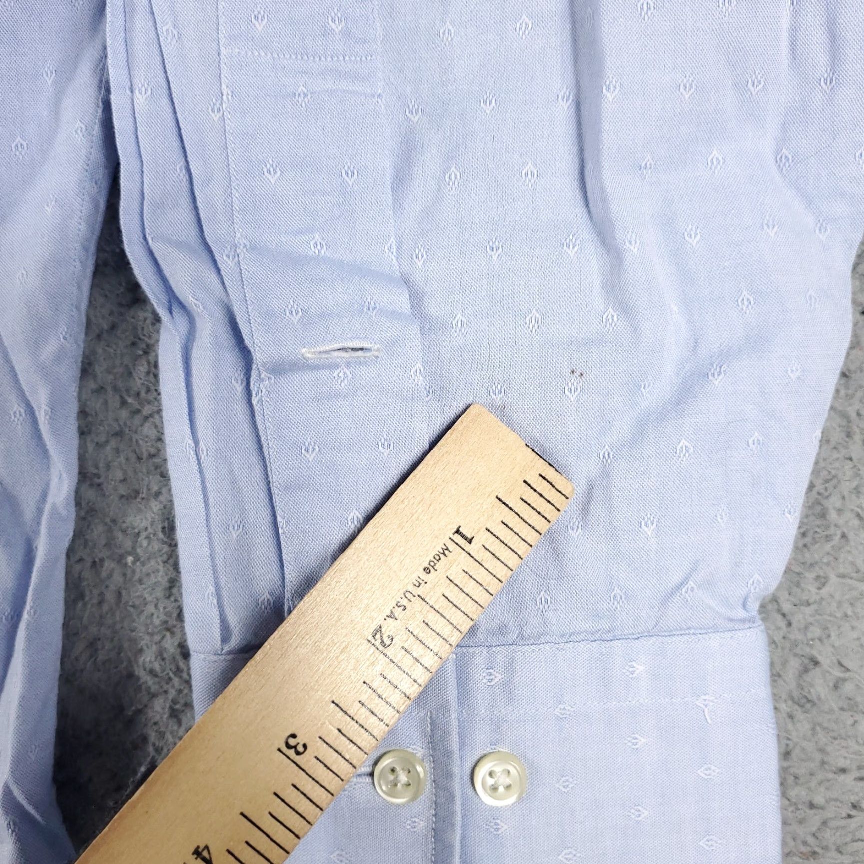 Ralph Lauren Ralph Lauren Shirt Mens 17.5 Blue Dress Button Up Long Sleeve Shirt Dress Shirt Button-Down 17.5 Overall Blue Mens Size 46R - 5 Thumbnail