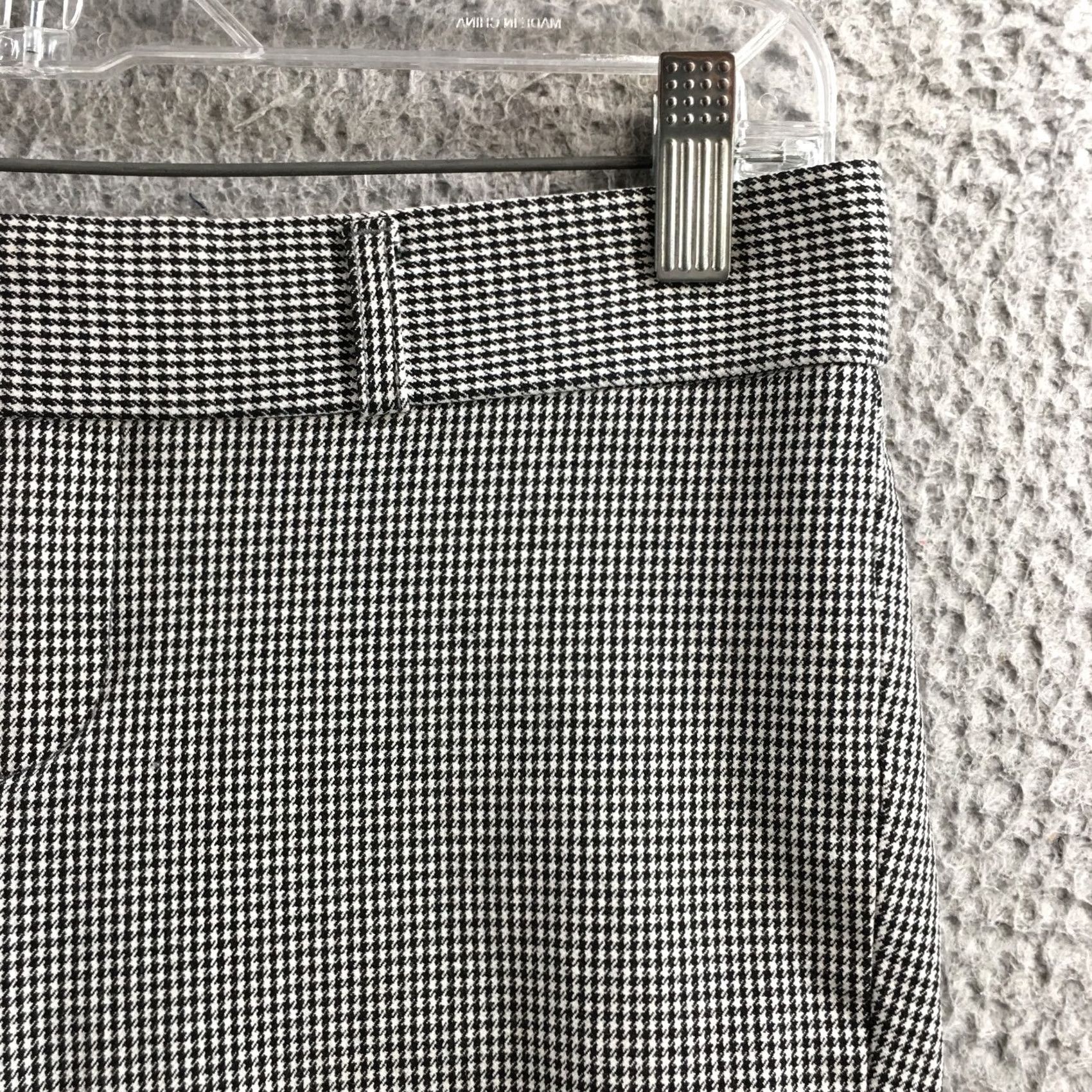 Banana Republic Banana Republic Sloan Dress Pants Womens 0 Black Houndstooth Low Rise Skinny Dress Pants Womens Black 0 Sloan Match Mens Womens Girls Size 25" / US 0 / IT 36 - 4 Thumbnail