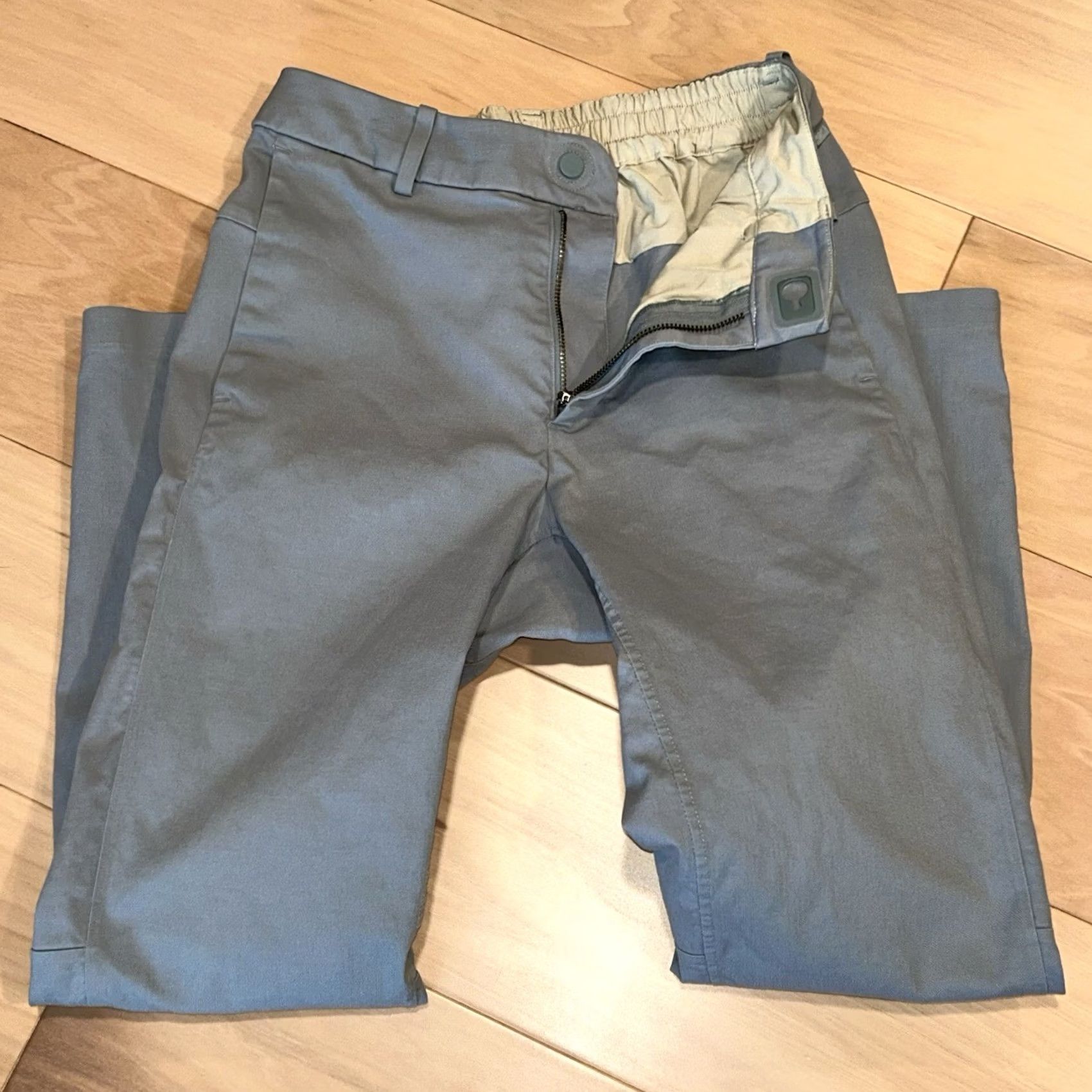 Lululemon Lululemon Shadow Lite Pant Light Blue Oxford Men’s 30” Chino Regular Knit Cotton Blend Stretch Pockets Zipper Button Casual Workwear City Apparel Mens Size US 30 / EU 46 - 3 Thumbnail