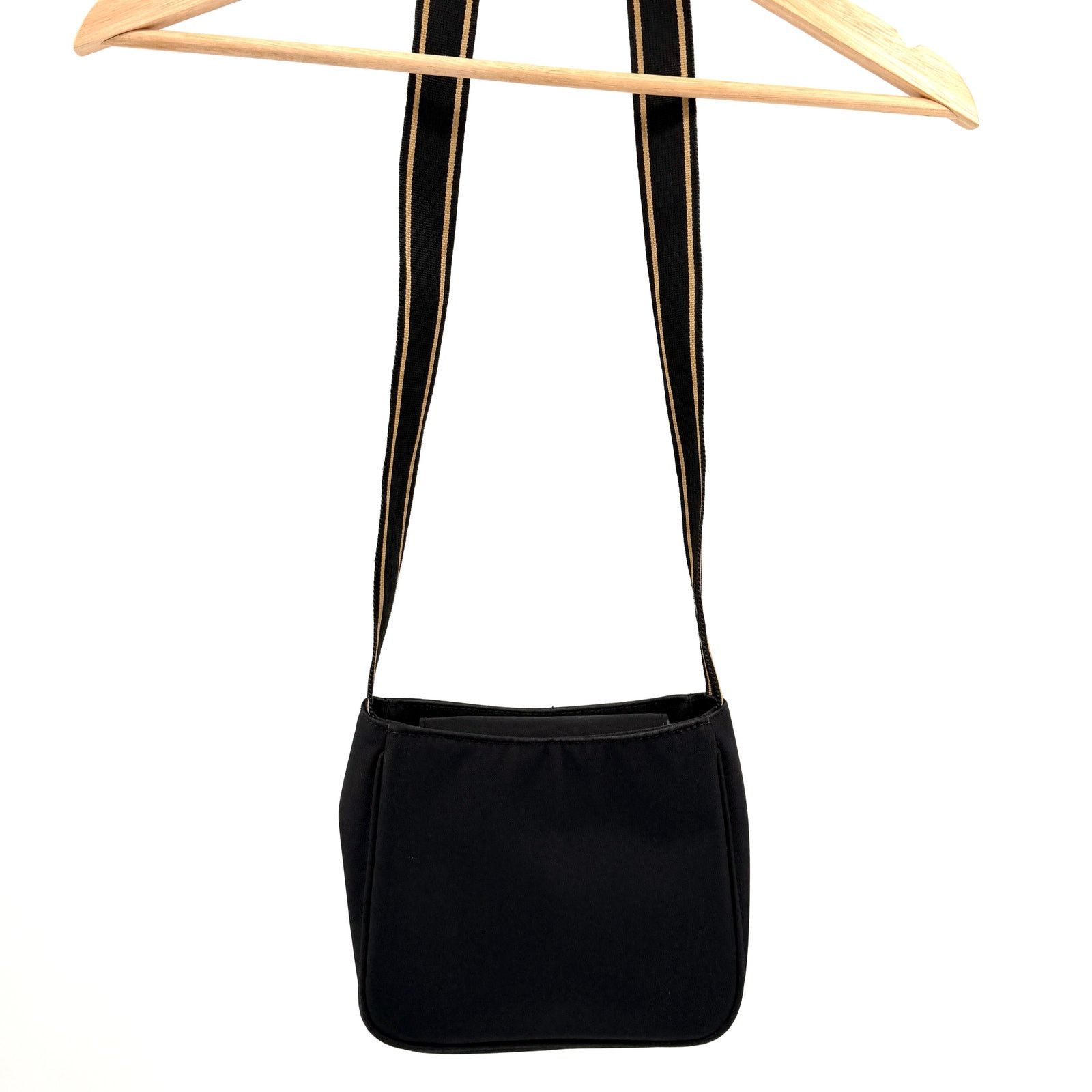 Ralph Lauren Black Nylon Striped Strap Mini Shoulder Bag Size ONE SIZE - 5 Thumbnail