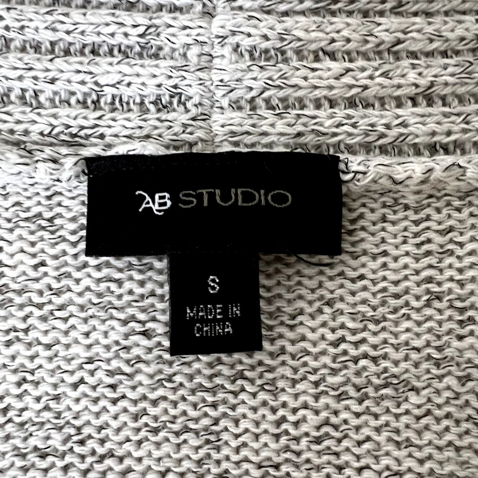 Other AB Studio Gray Open Front Knit Cardigan Sweater Size S / US 4 / IT 40 - 6 Thumbnail