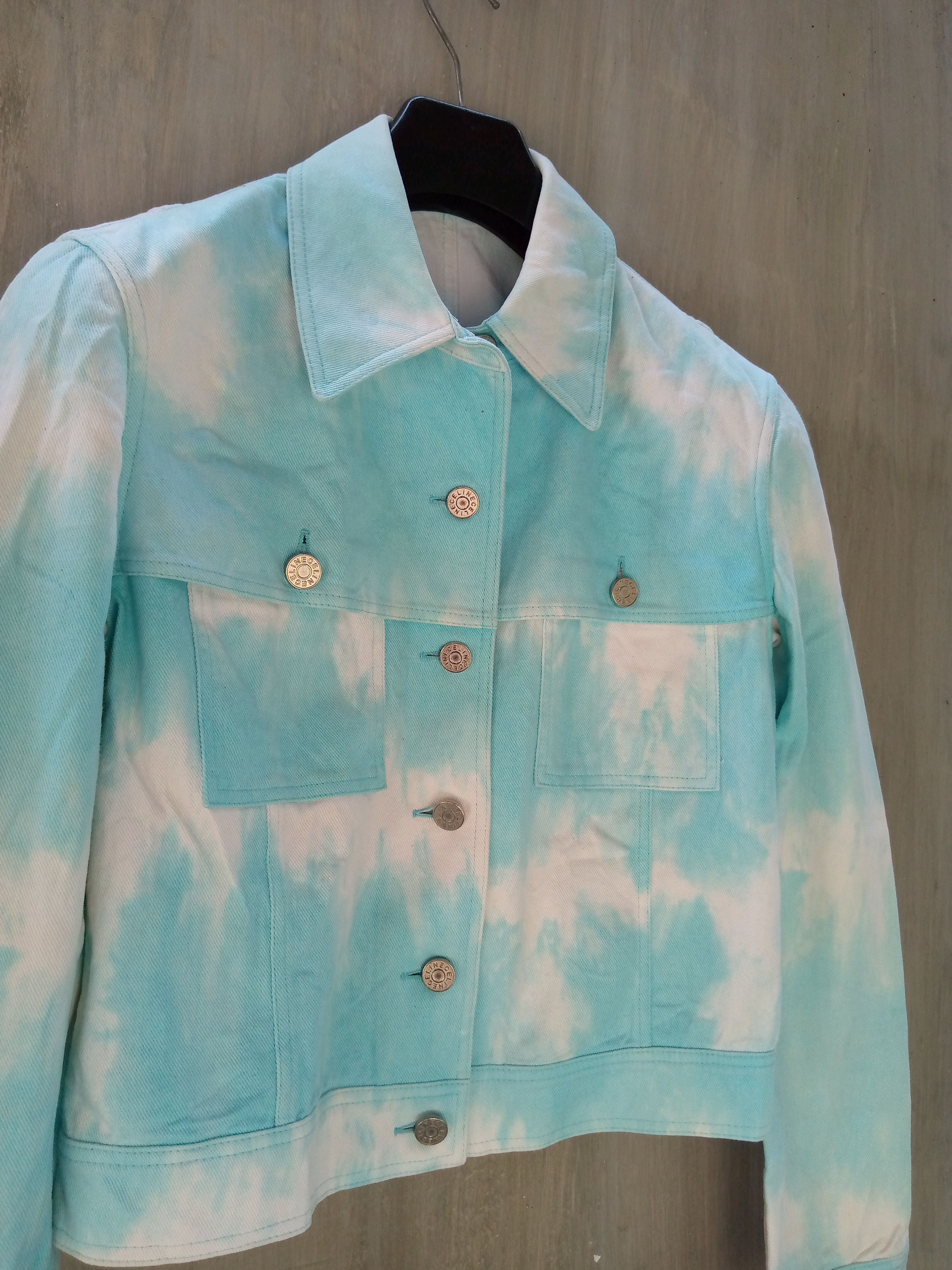 image of Celine Denim Jacket in Sky Blue, Women's (Size XS)