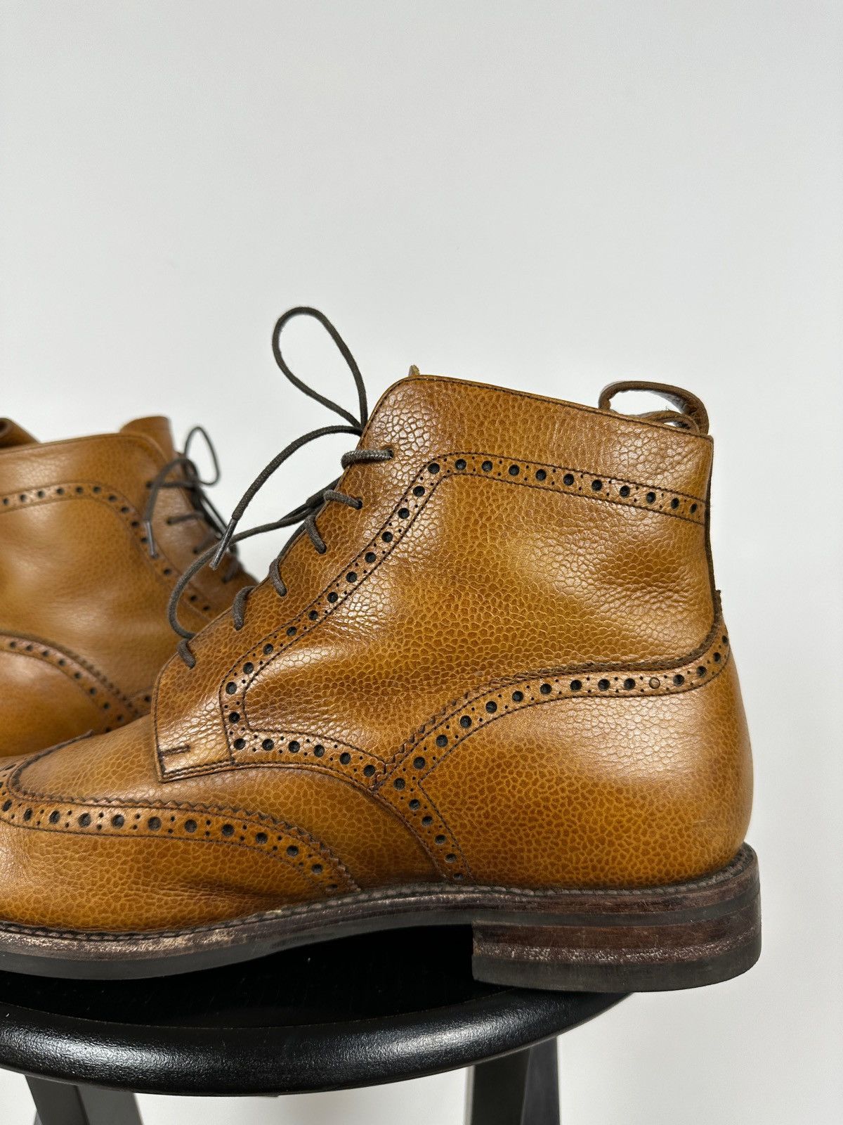 Loake Loake George Brown Leather Derby Brogue Boots Shoes Size US 10 / EU 43 - 19 Thumbnail