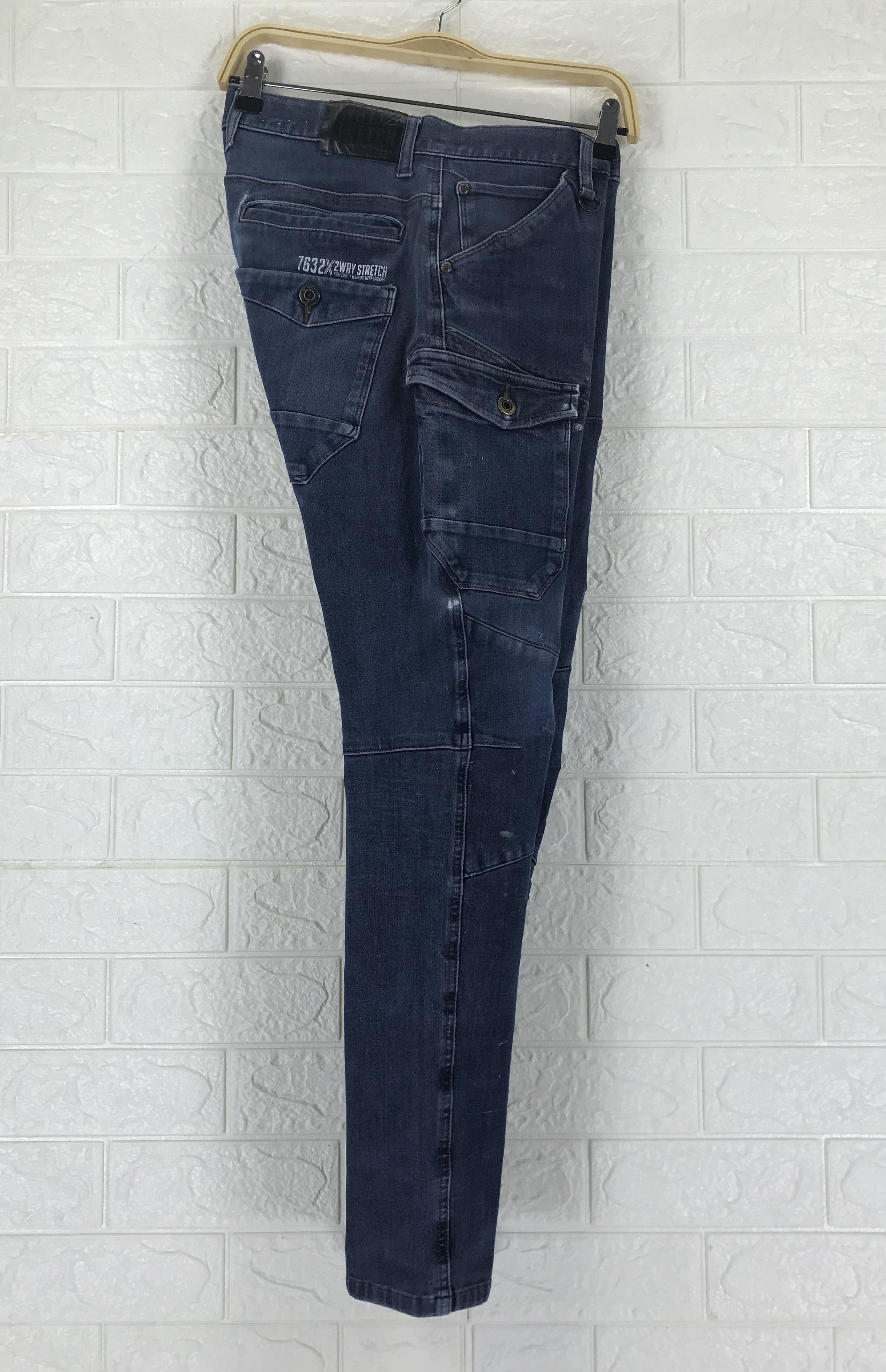 Japanese Brand Iz Frontier Multipocket Tactical Cargo Strech Jeans Size US 31 - 9 Thumbnail