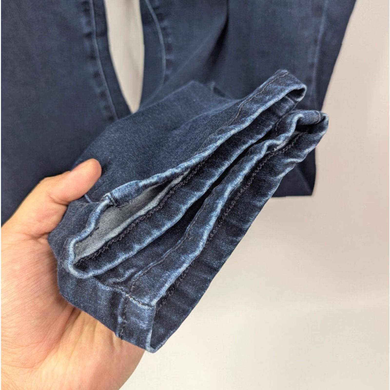 Vintage Lane Bryant Womens Jeans High Rise Super Stretch Jegging 24 Blue Pull On Slim Denim Cotton Blend Polyester Spandex Viscose Button Plus Size Shoes? Size 42" / US 20 - 2 Thumbnail