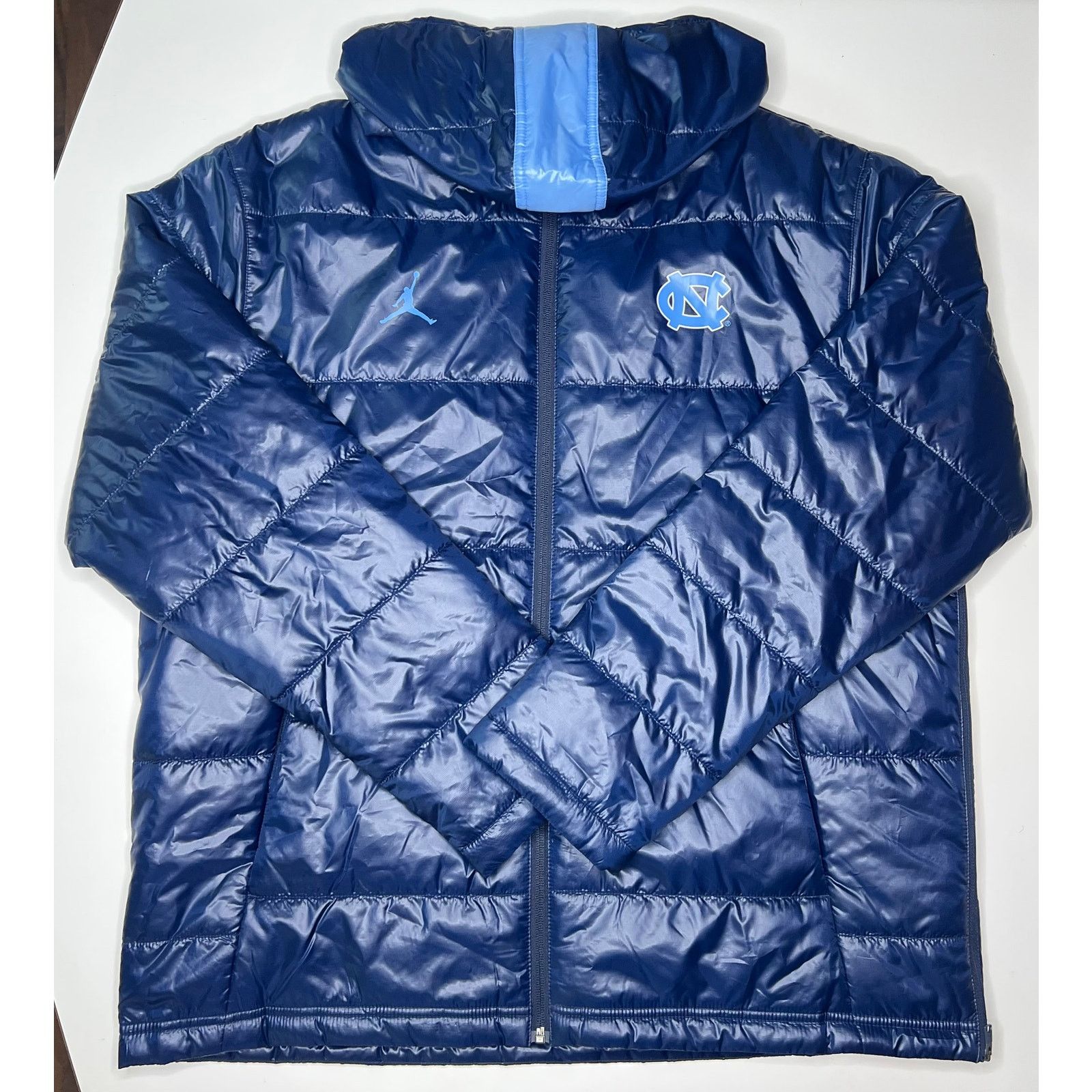 Jordan Brand Nike Air Jordan UNC Tar Heels Jacket Navy Blue Full-Zip Size US L / EU 52-54 / 3 - 1 Thumbnail