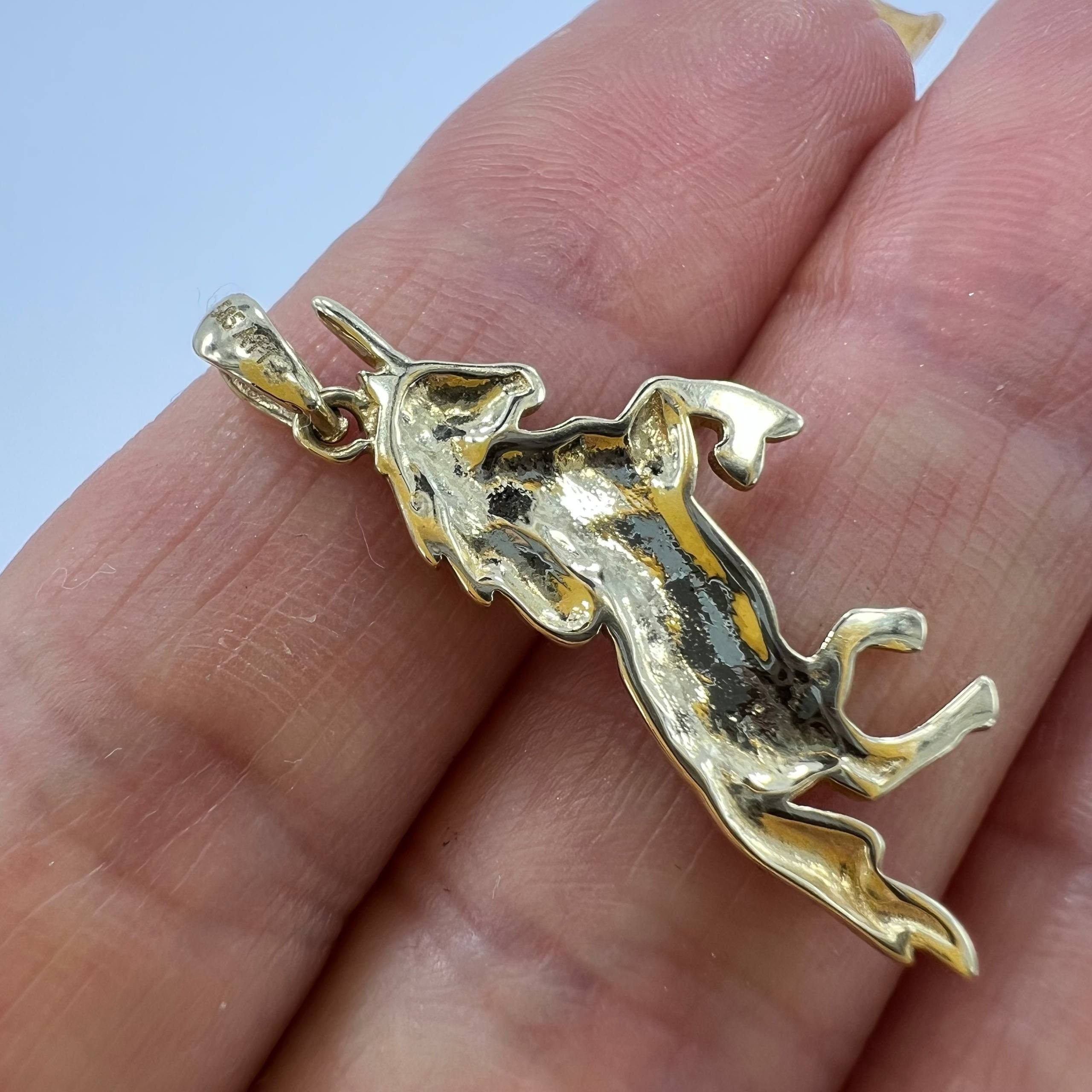 Other New 14K Gold Unicorn Pendant Italy Horse Gift for Her1.7g Size ONE SIZE - 4 Thumbnail
