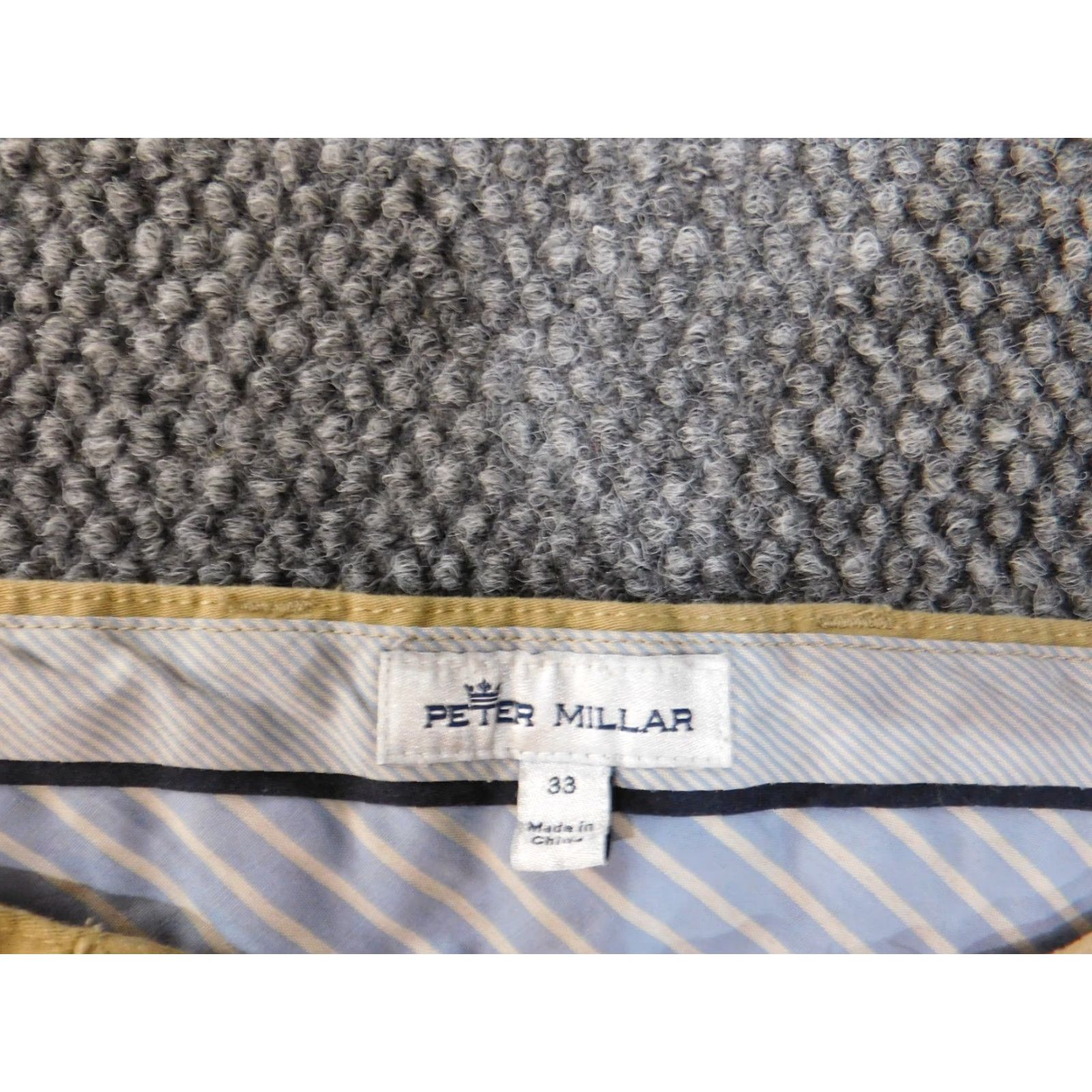 Peter Millar Peter Millar Pants 33x27 Mens beige slim fit chino khaki prep stretch Chino Pants Slim Beige Mens 33 Regular Inseam 27 Tapered Modern Preppy Baggy? Size US 33 - 2 Thumbnail