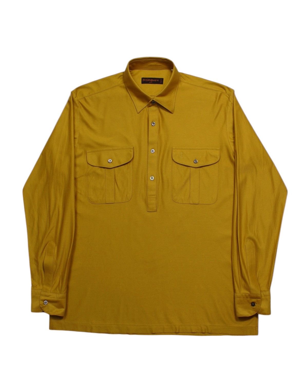 Yves Saint Laurent 1970S YSL POLO LONG SLEEVE SHIRT Size US L / EU 52-54 / 3 - 1 Thumbnail