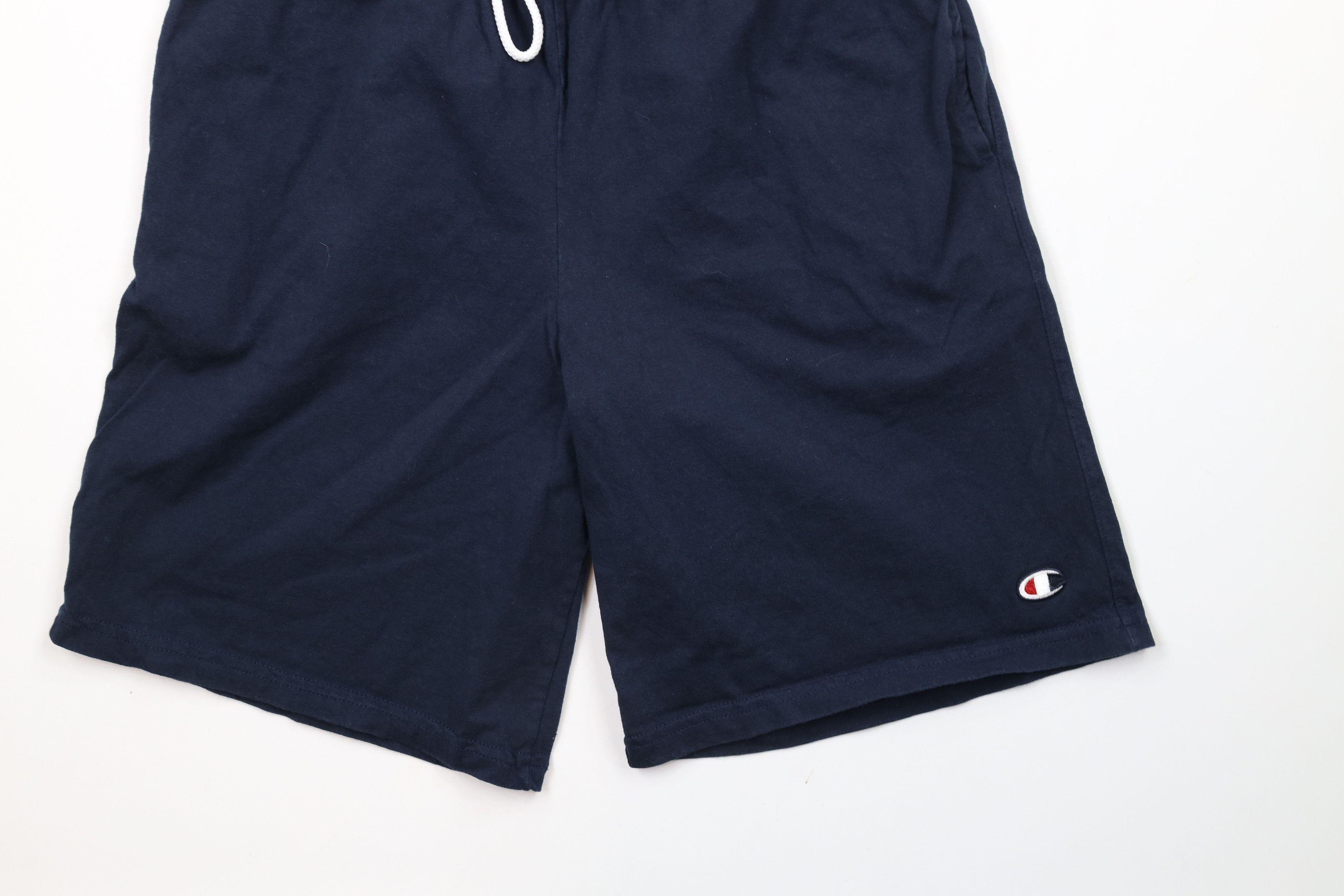 Champion × Vintage Vintage Champion Logo Above Knee Cotton Shorts Navy Blue Size US 30 / EU 46 - 4 Thumbnail
