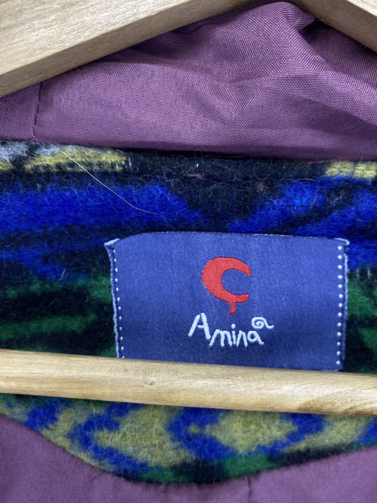 Japanese Brand Vintage Amina Native x Navajo Hooded Wool Long Jacket Size M / US 6-8 / IT 42-44 - 7 Thumbnail