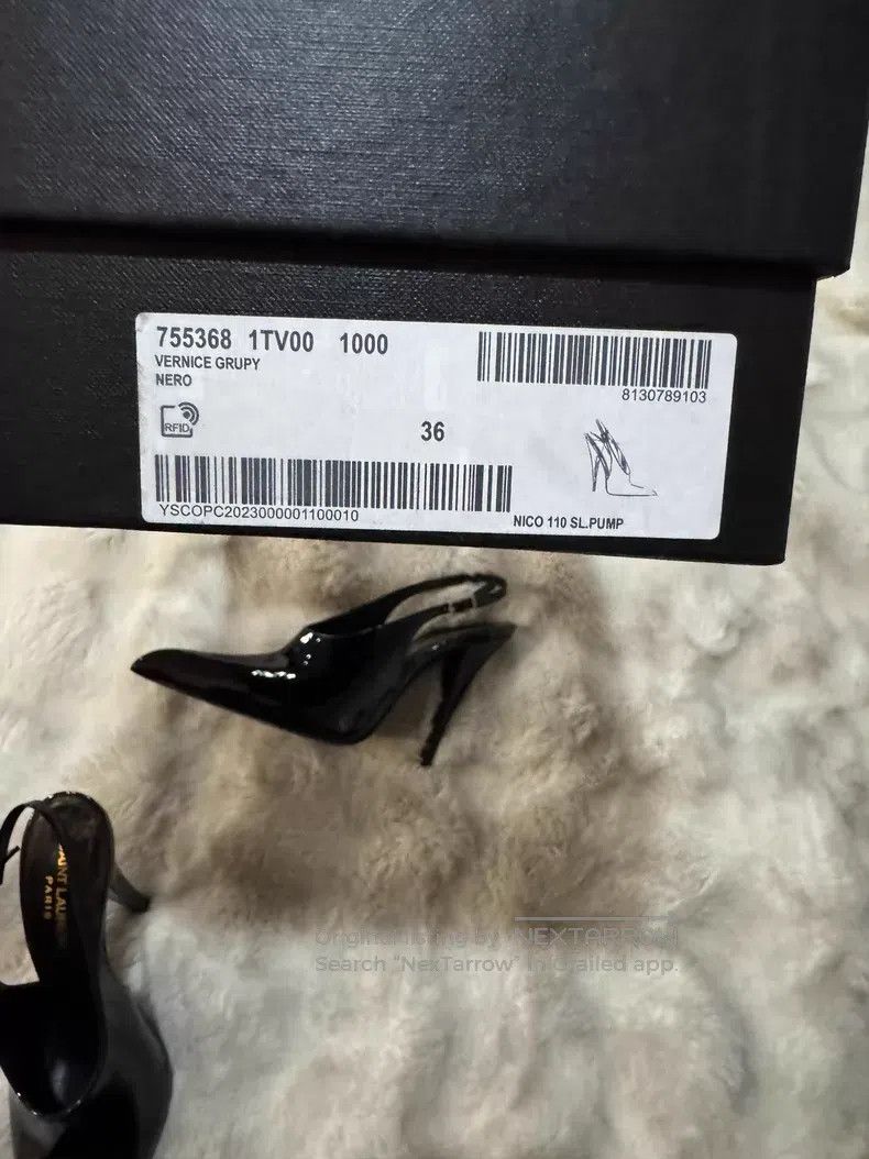 Saint Laurent Paris Saint Laurent Paris Crystal Rhinestone Patent Leather Poin Size US 5.5 / IT 35.5 - 7 Thumbnail