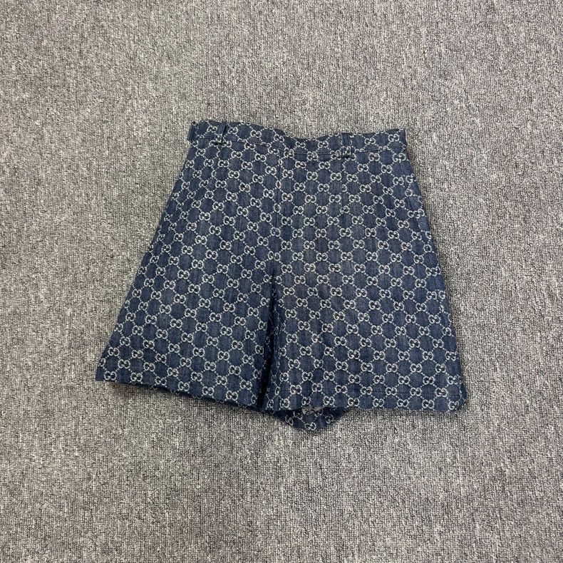 Gucci Gucci Full-print denim shorts 2502-Nextarrow Size US 40 / EU 56 - 1 Thumbnail