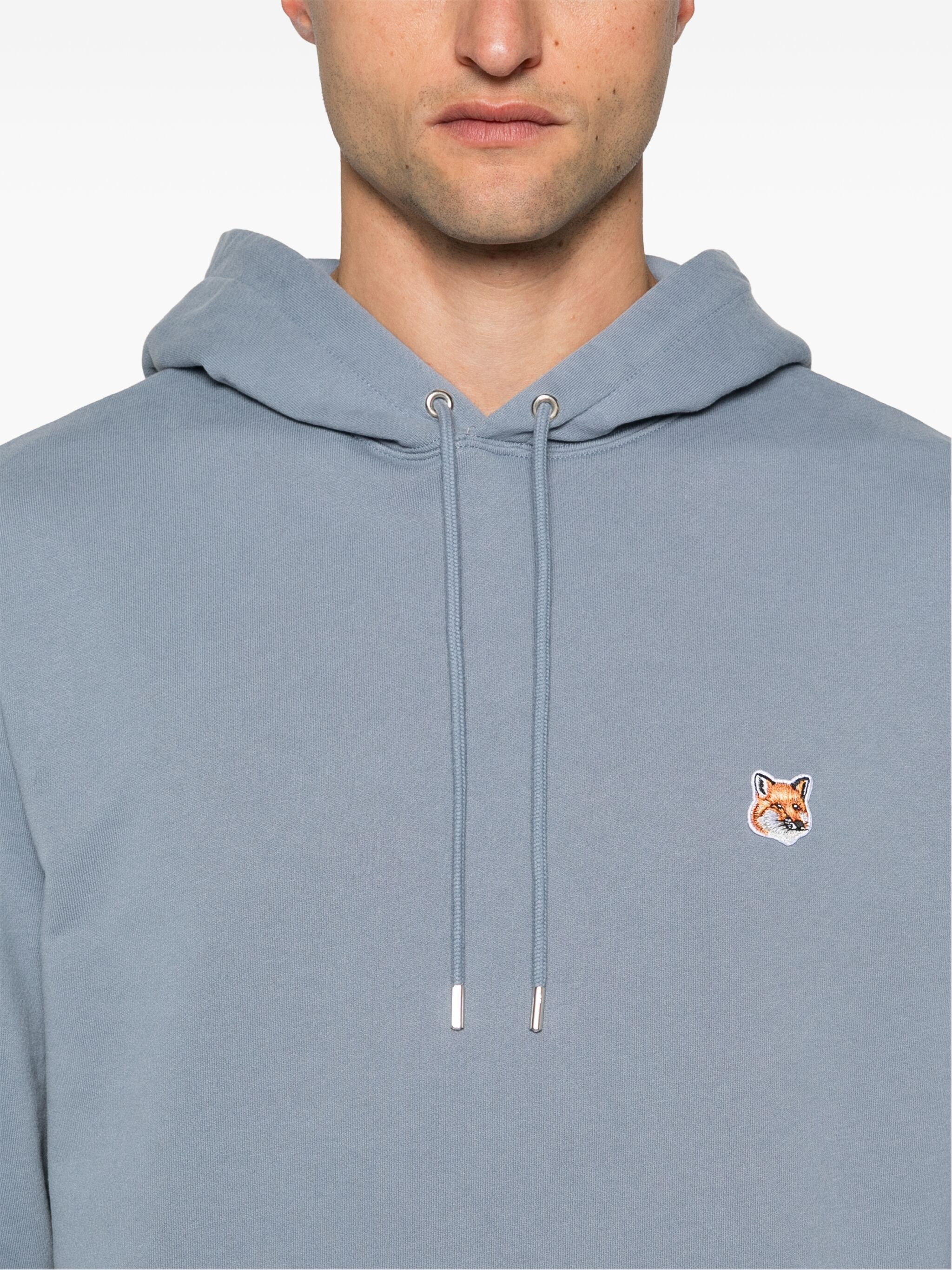 Maison Kitsune o1s22i1n1124 Fox Head Hoodie in Light Blue Size US L / EU 52-54 / 3 - 5 Thumbnail