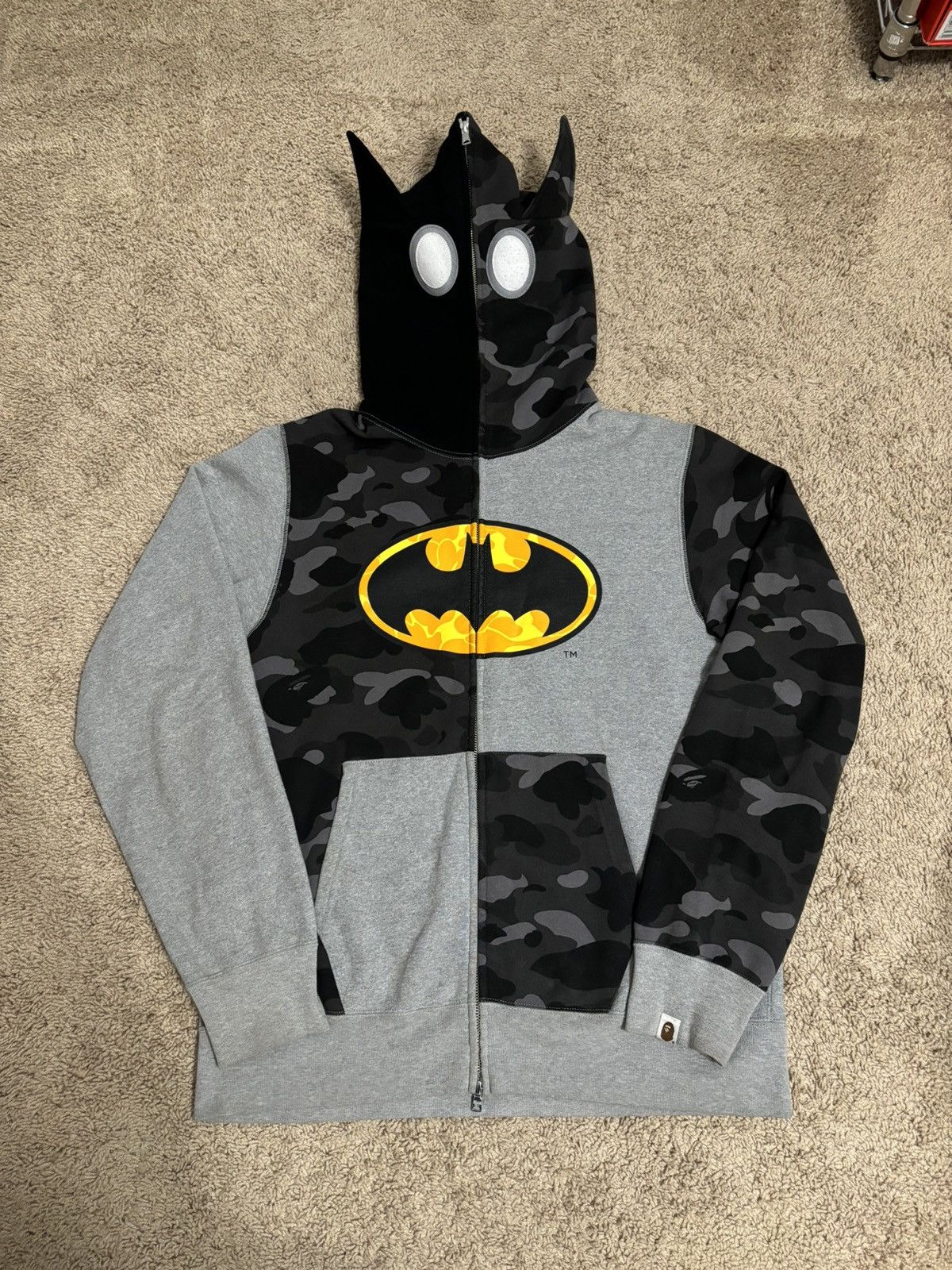 A BATHING APE×DC COMICS BATMAN BAPE × DC Comics Batman full zip hoodie a bathing ape NIGO
