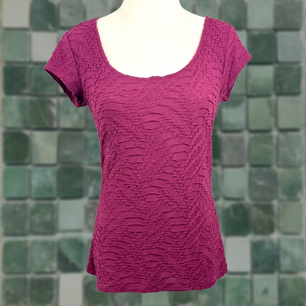 Liz Claiborne Liz Claiborne S Top Textured Popcorn Knit Scoop Neck Career Y2K 90s Whimsigoth Size S / US 4 / IT 40 - 1 Thumbnail