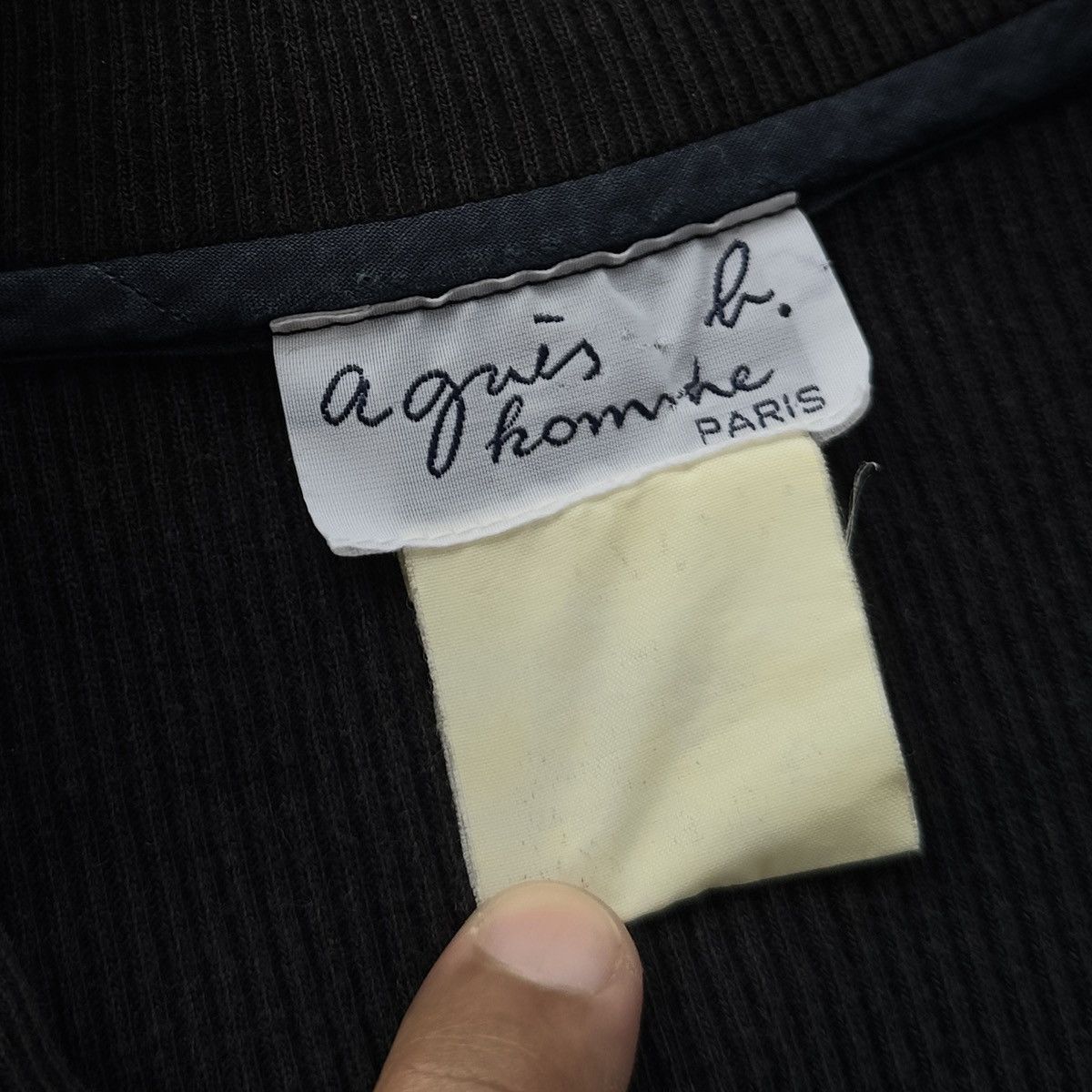 Japanese Brand AGNES B HOMME PARIS ZIP MOCK NECK LONG SLEEVE BLACK Size XS / US 0-2 / IT 36-38 - 6 Thumbnail