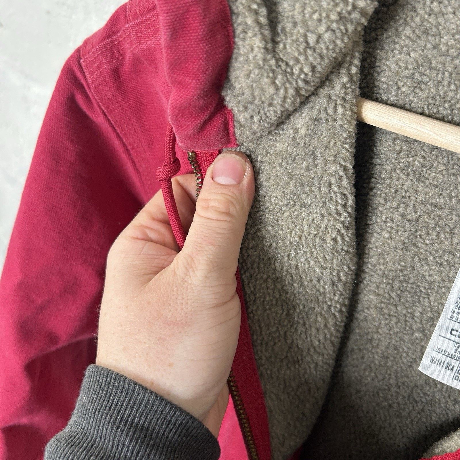 Carhartt Carhartt Sherpa-Lined Hooded Detroit Jacket “Scarlet” WJ141 Size US L / EU 52-54 / 3 - 12 Thumbnail